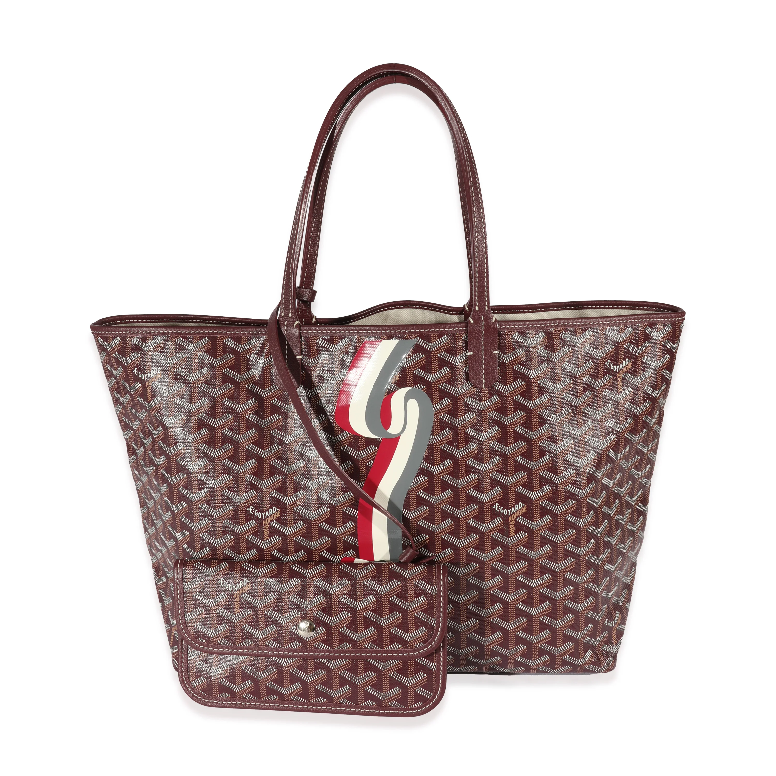 Goyard Goyardine Burgundy Bannière Saint Louis Tote PM - Image 5