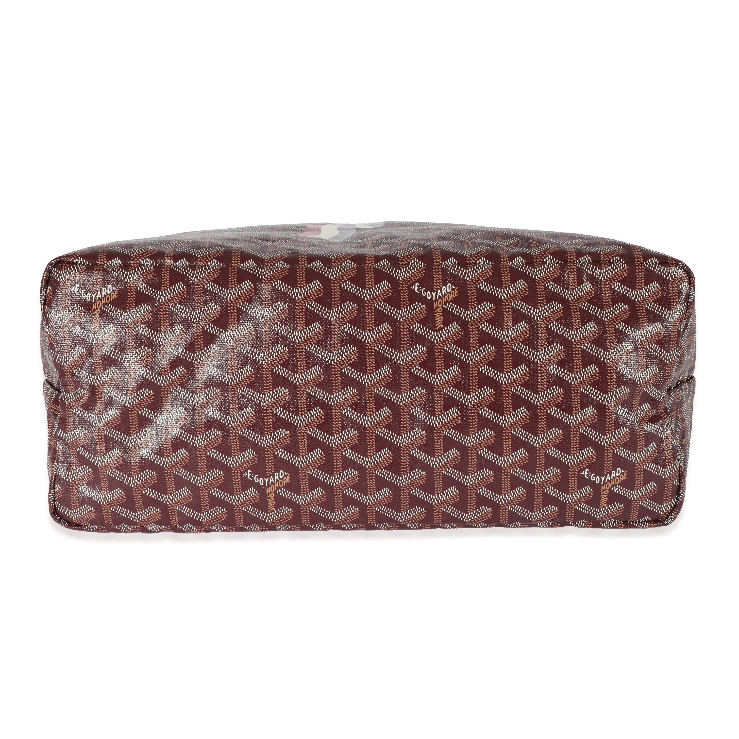 Goyard Goyardine Burgundy Bannière Saint Louis Tote PM - Image 7