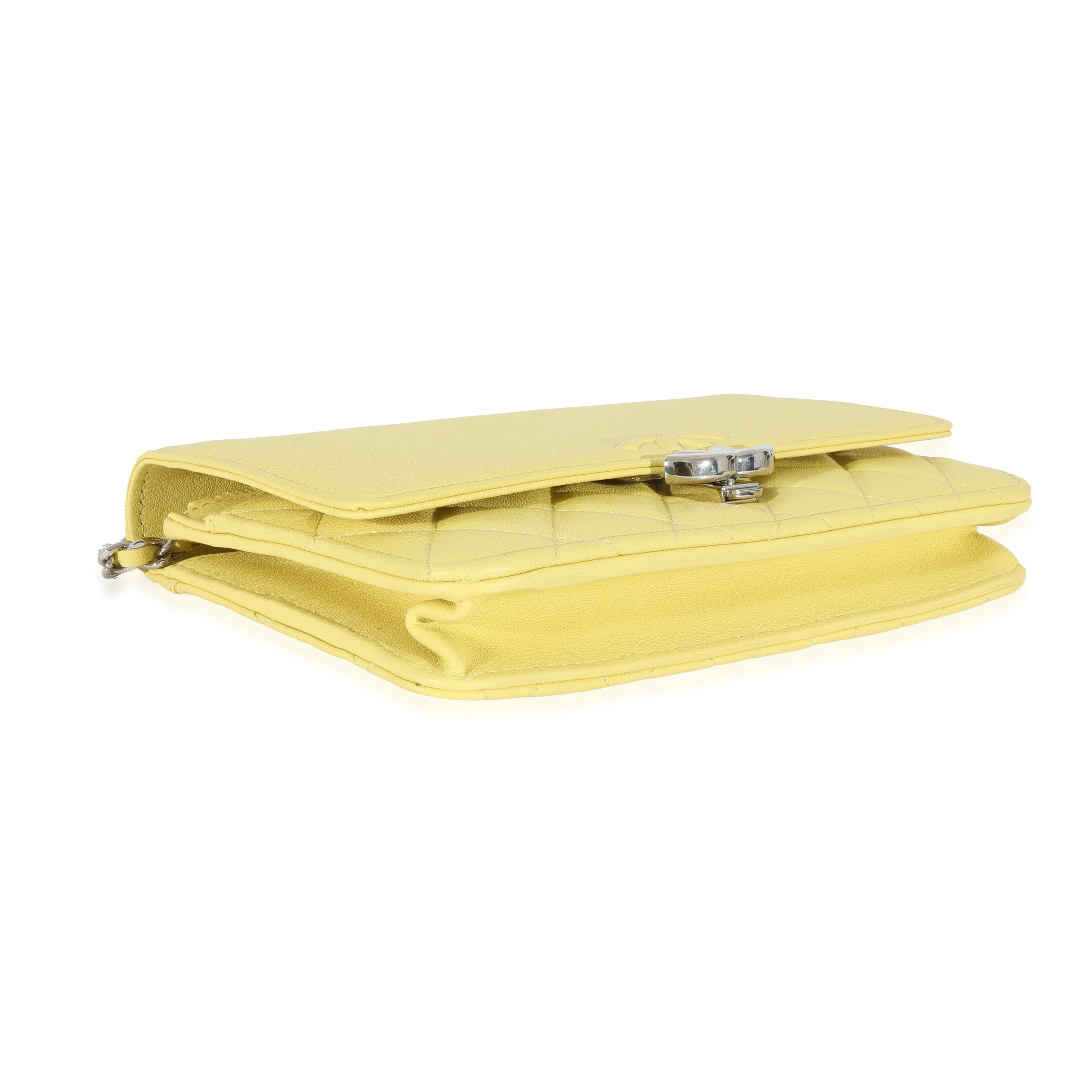 Chanel Yellow Leather Urban Companion Wallet On Chain - Image 4