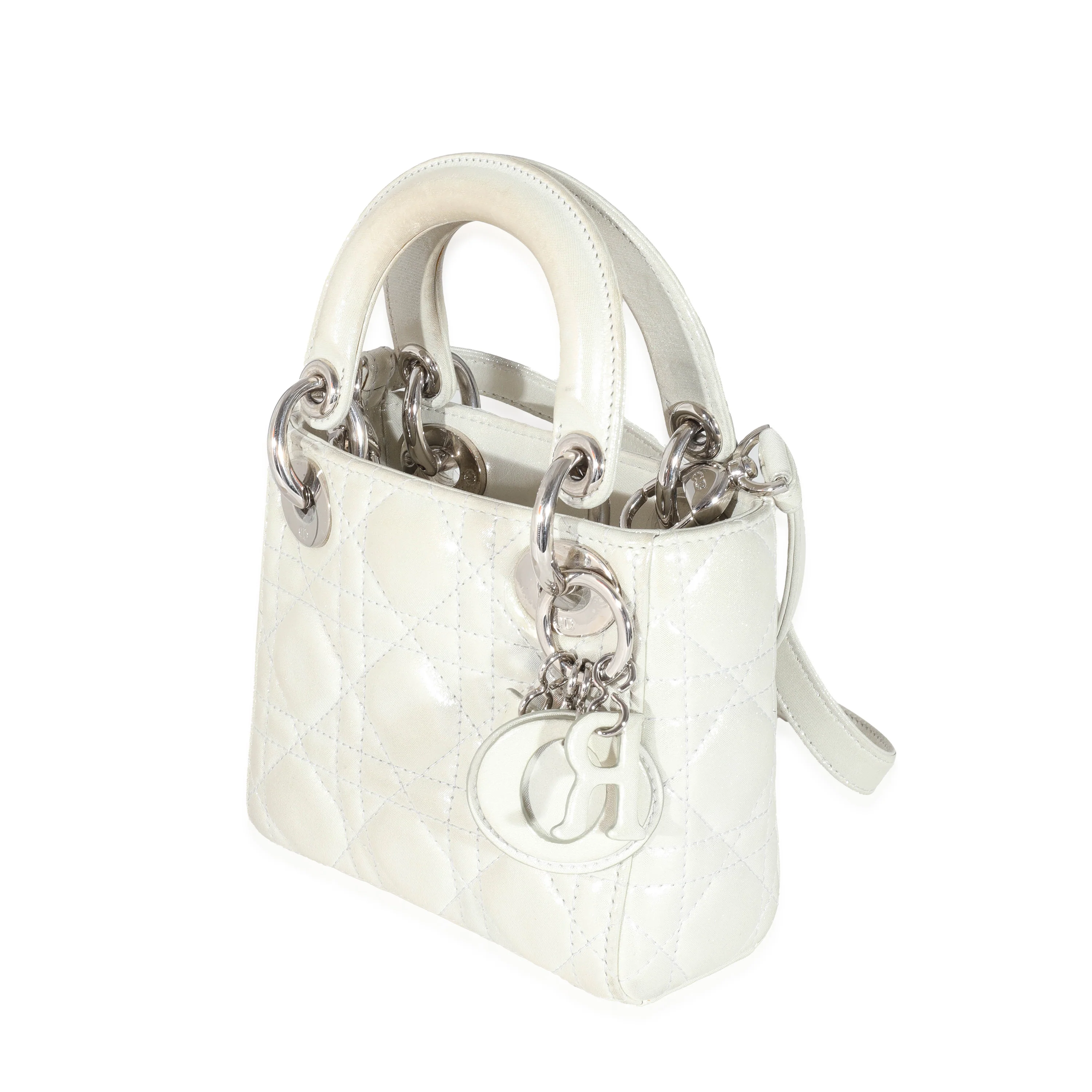 Christian Dior Metallic Pearl Nubuck Micro Lady Dior - Image 2