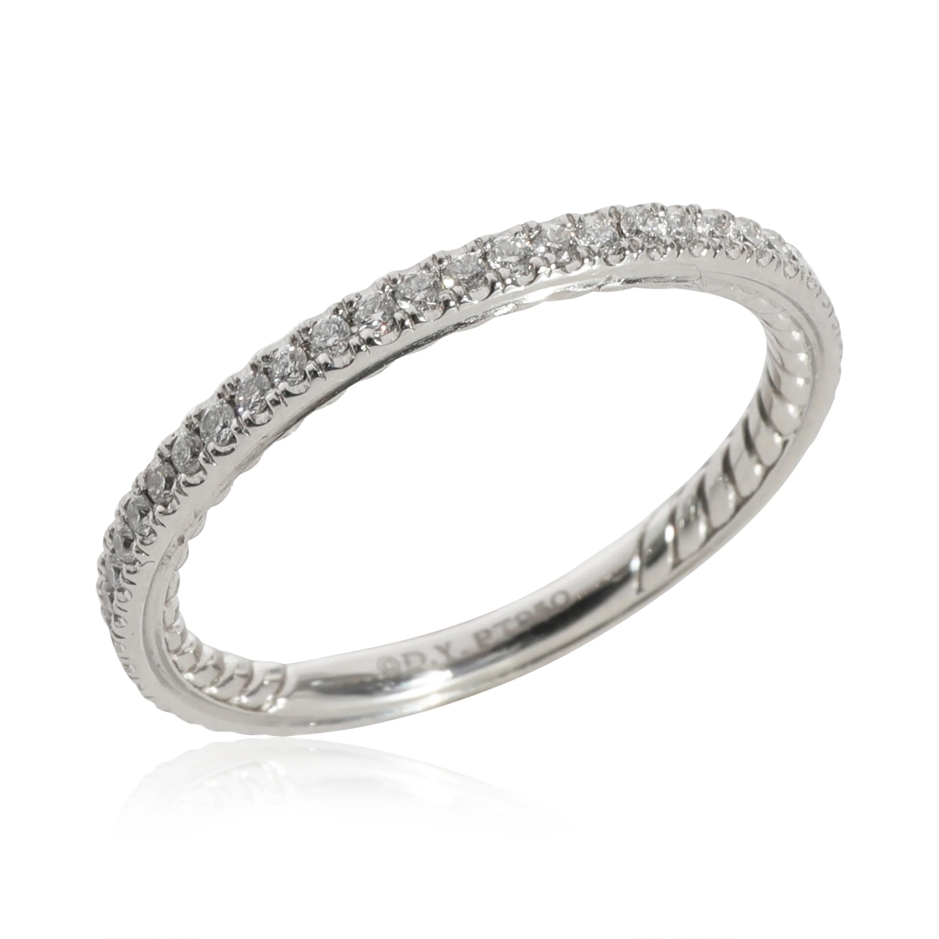 David Yurman Eden Diamond Wedding Band in  Platinum 0.43 CTW - Image 3