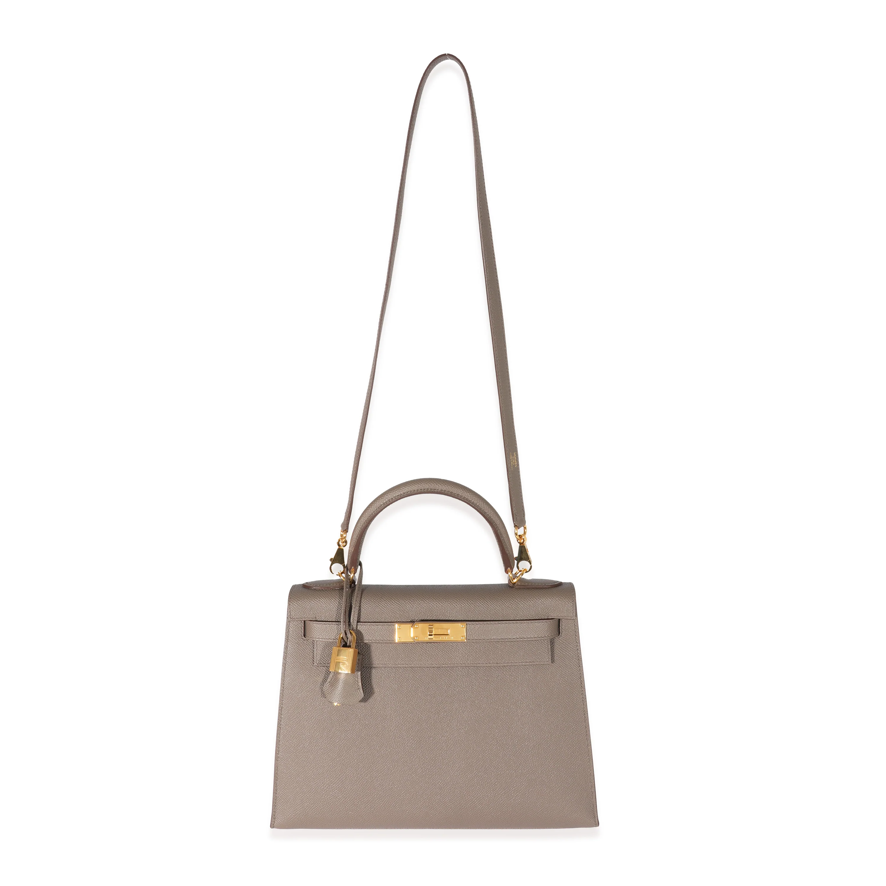 Hermes Epsom Gris Etain Kelly Sellier 28 GHW - Image 4