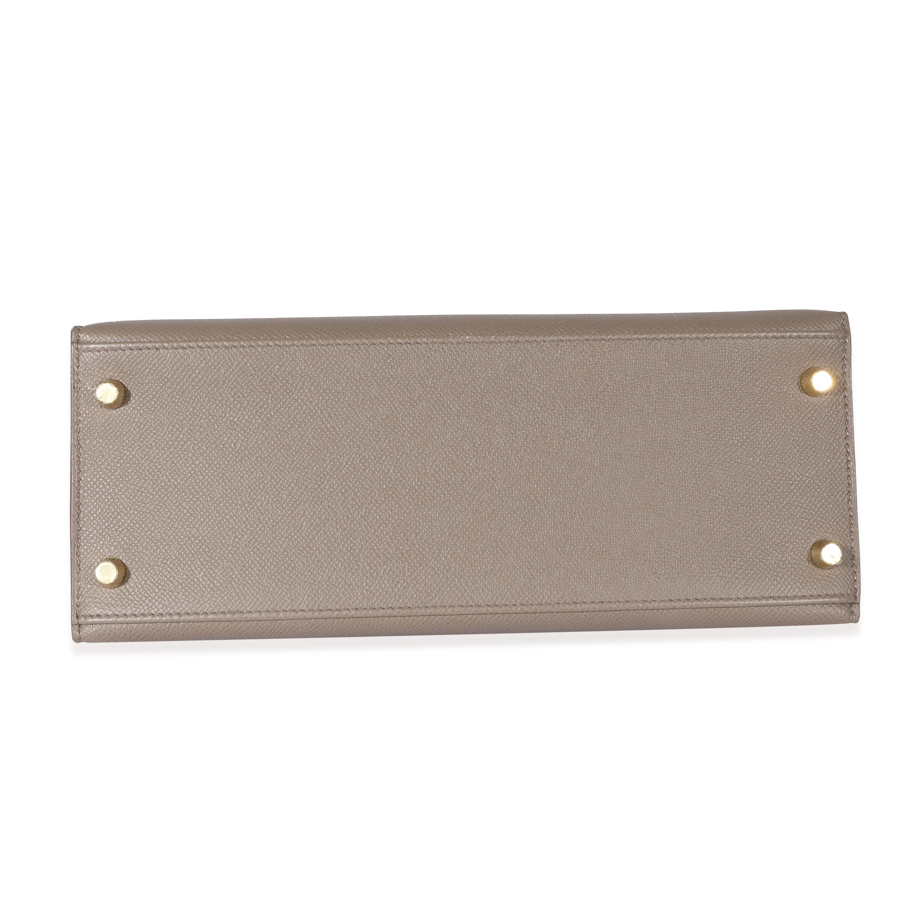 Hermes Epsom Gris Etain Kelly Sellier 28 GHW - Image 5