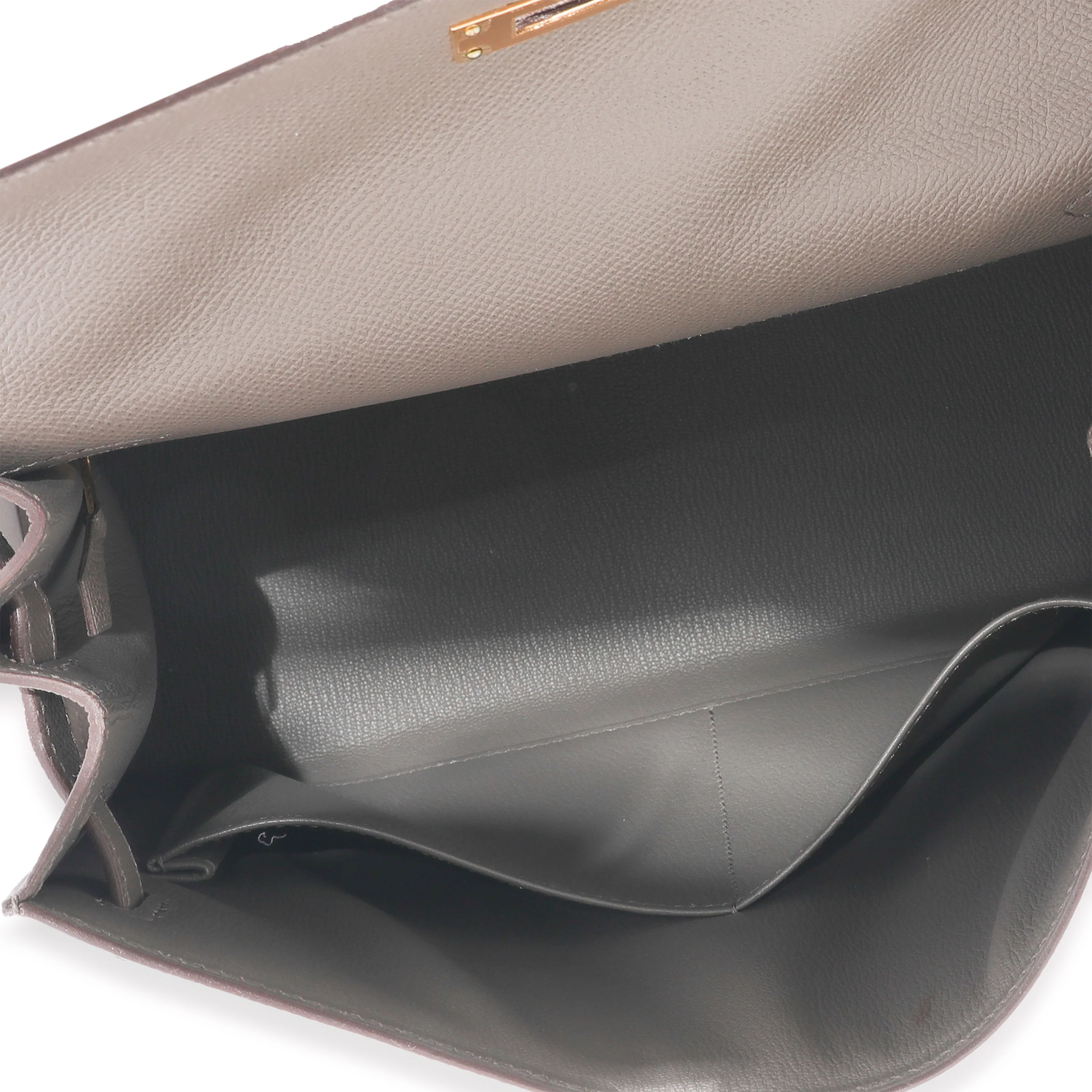 Hermes Epsom Gris Etain Kelly Sellier 28 GHW - Image 8