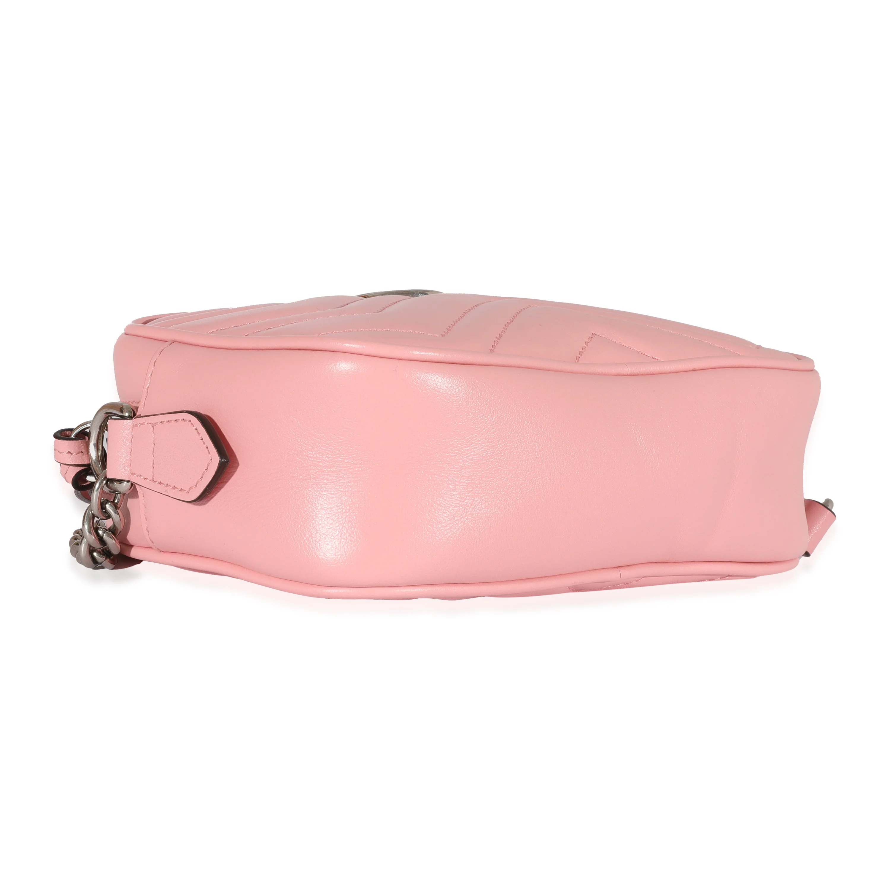 Gucci Pink Leather Mini GG Marmont Bag - Image 6