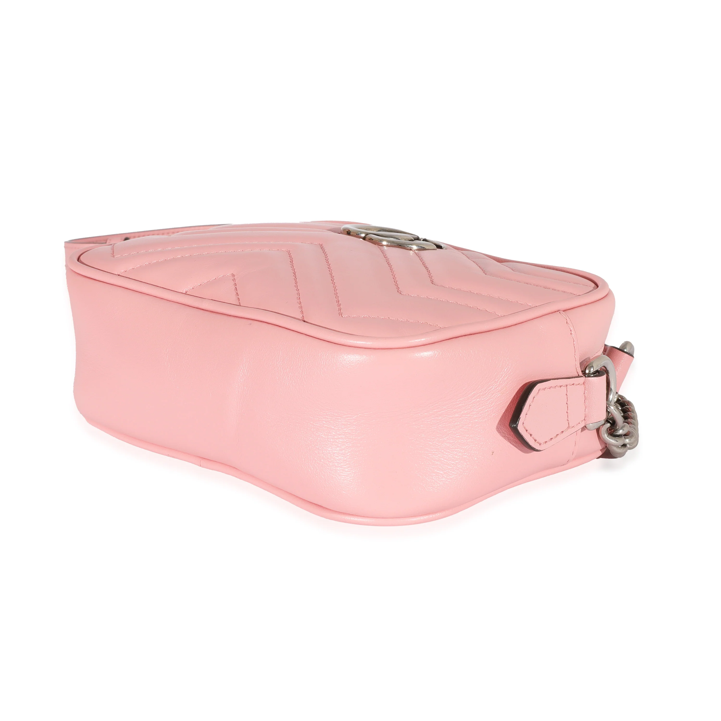 Gucci Pink Leather Mini GG Marmont Bag - Image 7