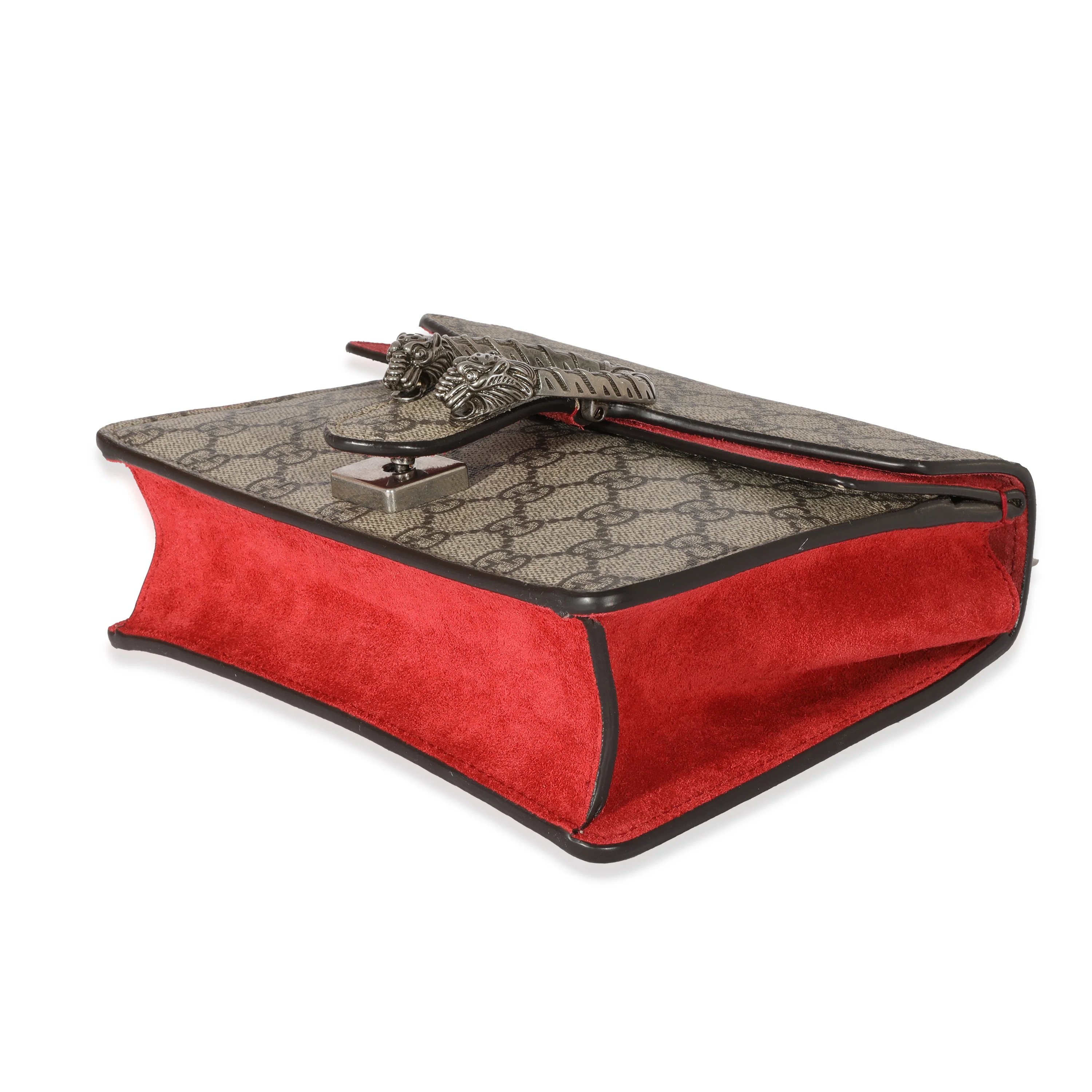Gucci Red Suede GG Supreme Mini Dionysus - Image 7