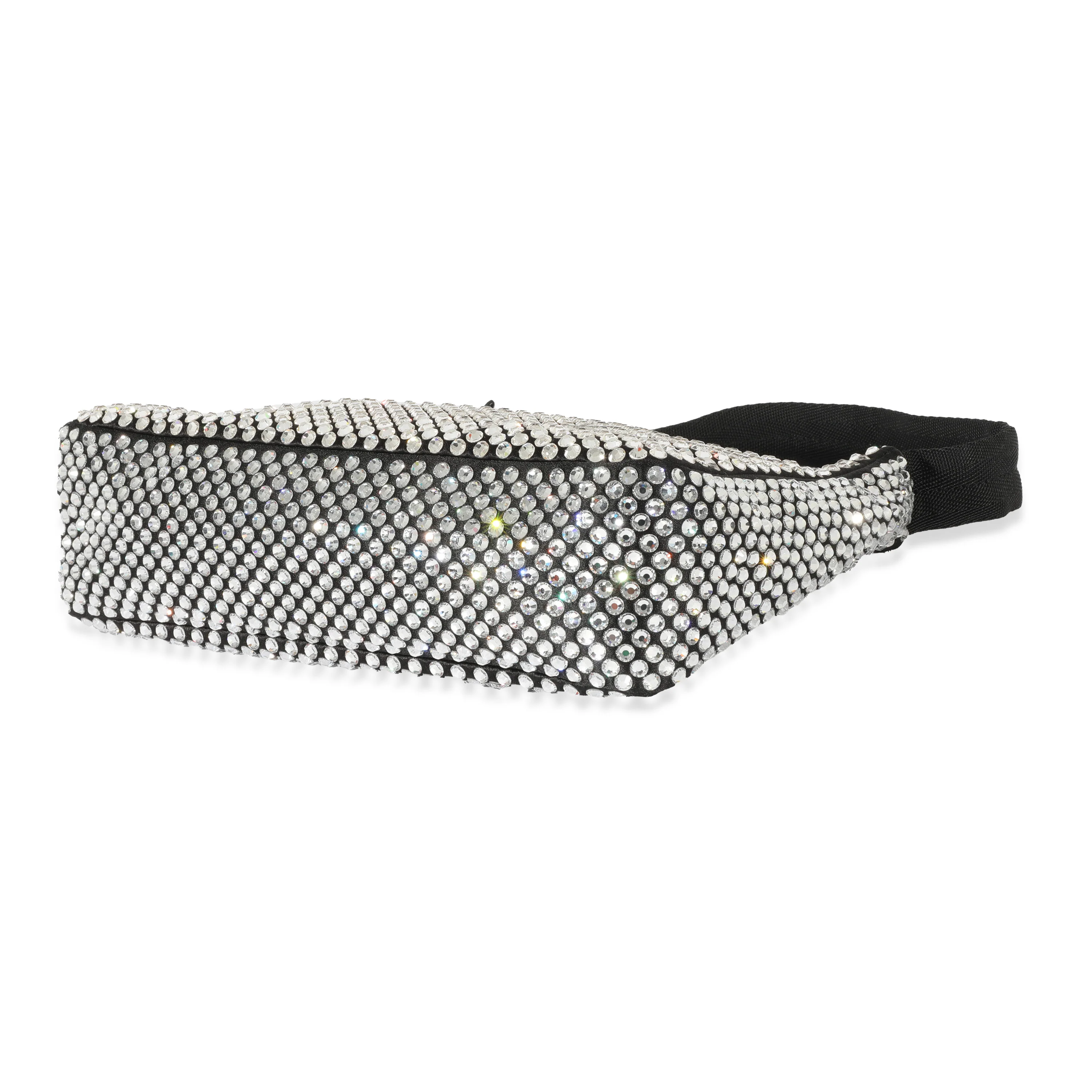 Prada Black Satin Crystal Re-Edition 2000 Mini Bag - Image 7