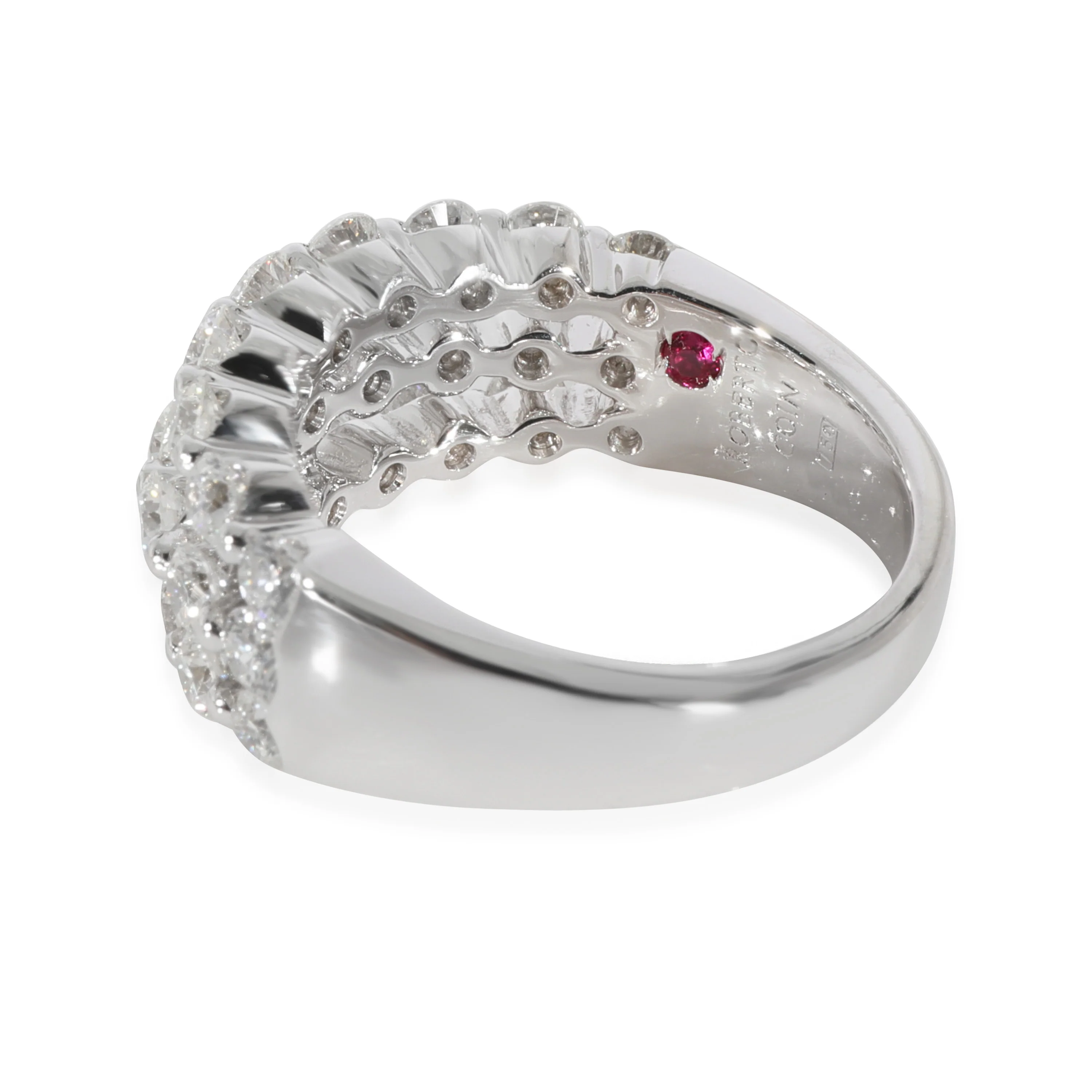 Roberto Coin 3 Row Diamond Ring in 18K White Gold 1.5 CTW - Image 2