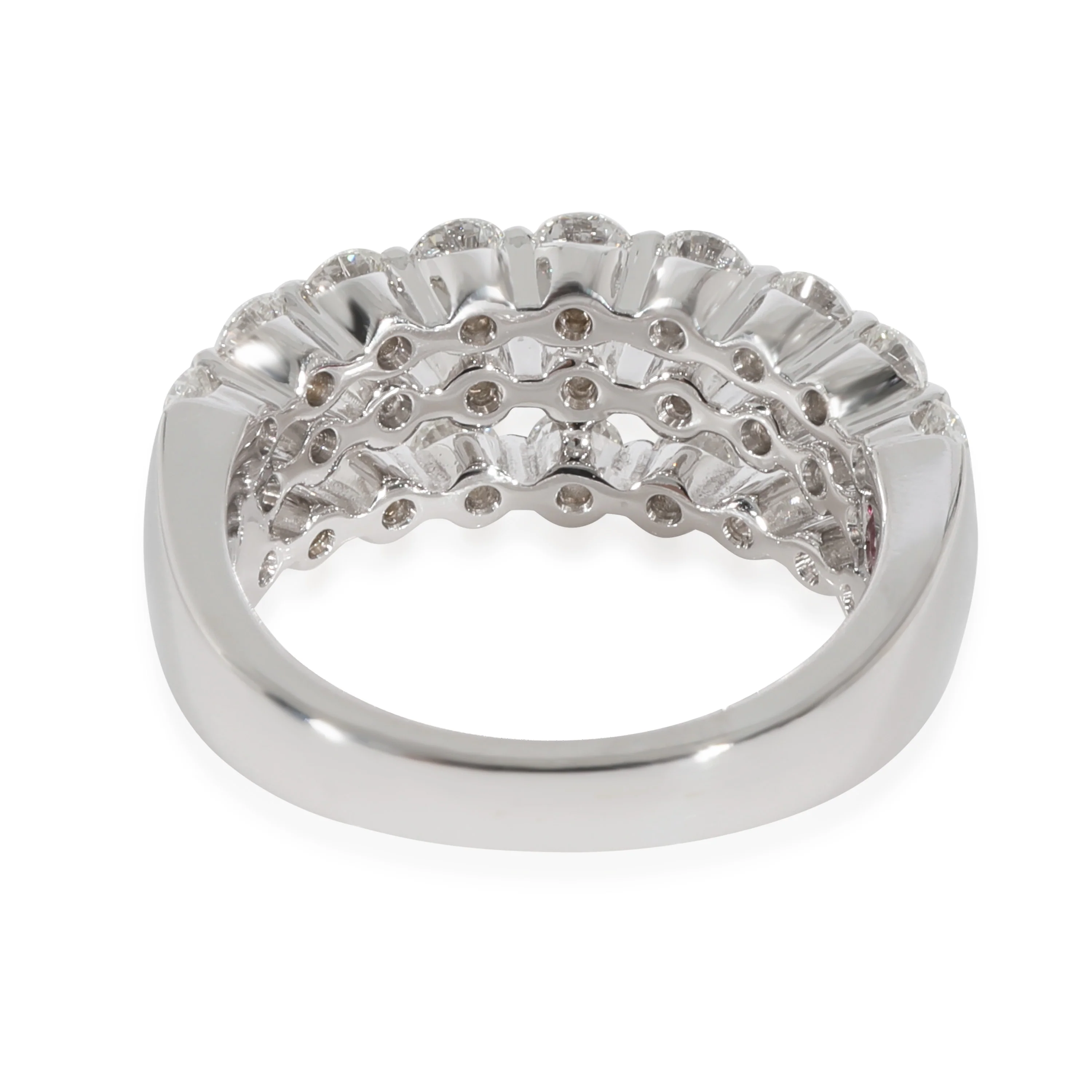 Roberto Coin 3 Row Diamond Ring in 18K White Gold 1.5 CTW - Image 4