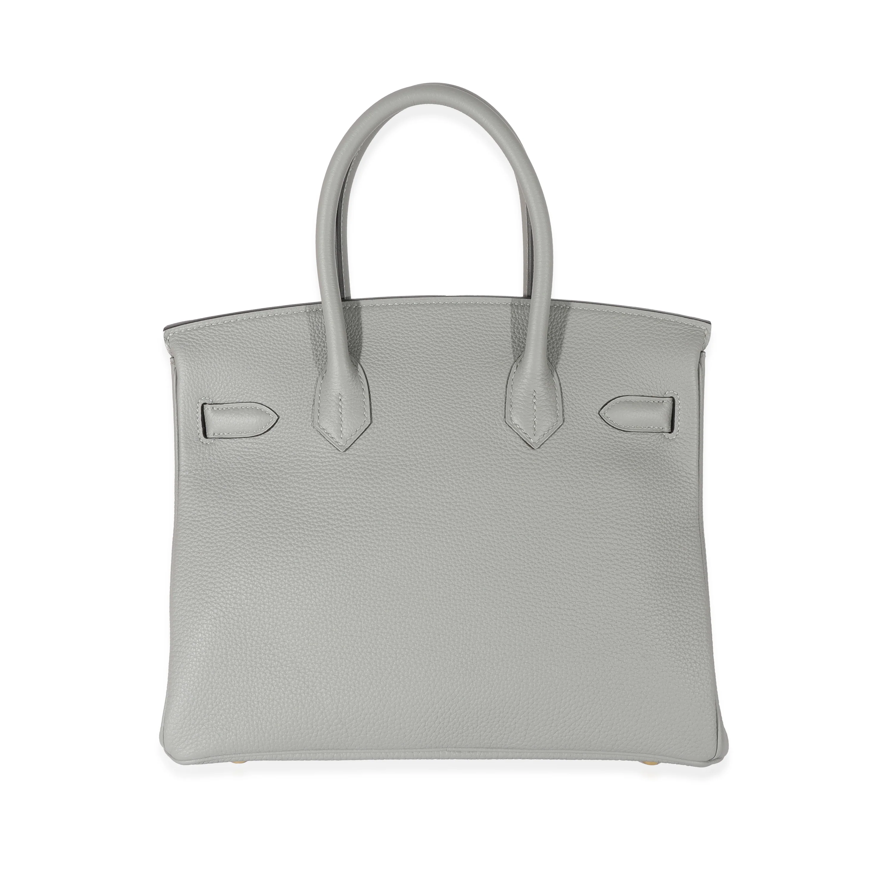 Hermes Togo Gris Mouette Birkin 30 GHW - Image 3