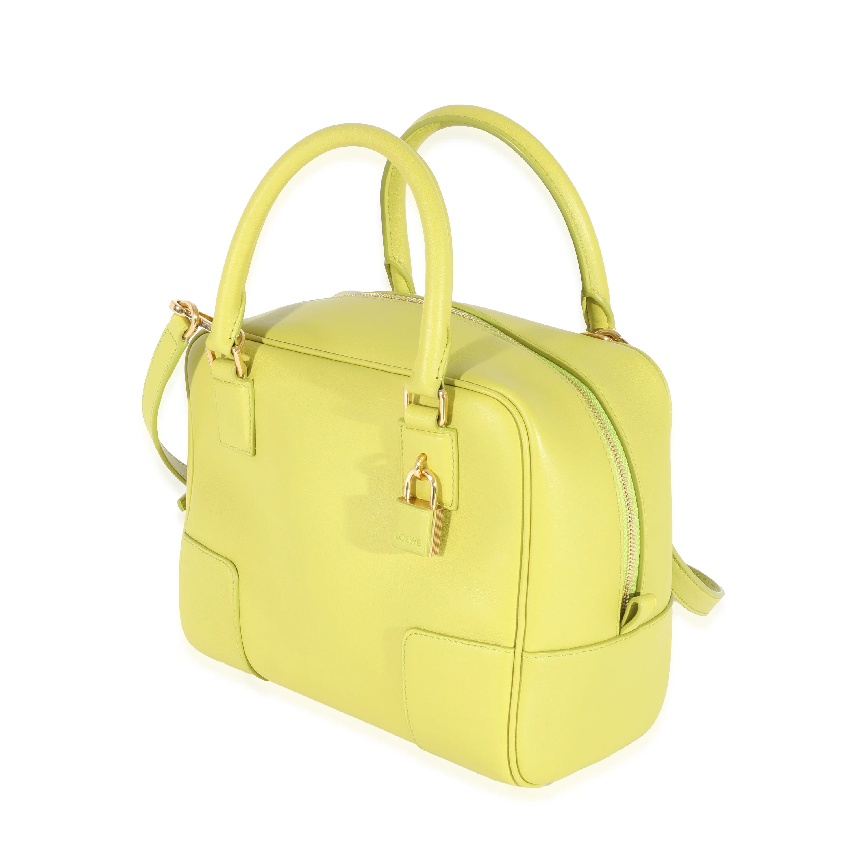 Loewe Lime Yellow Leather Square Amazona 19 - Image 2