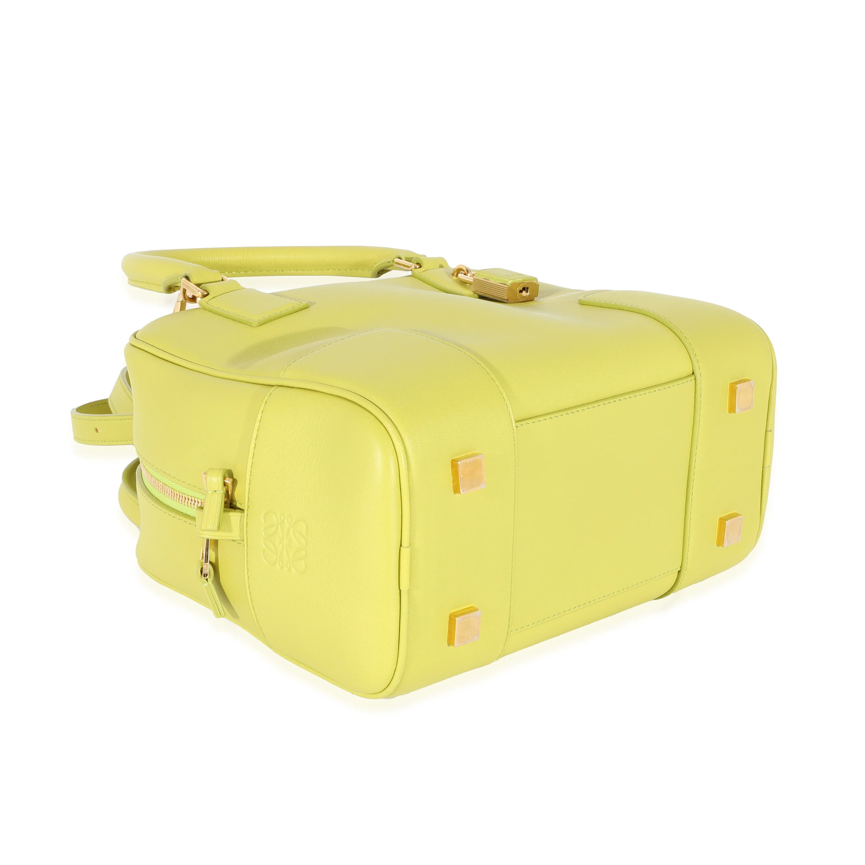 Loewe Lime Yellow Leather Square Amazona 19 - Image 4