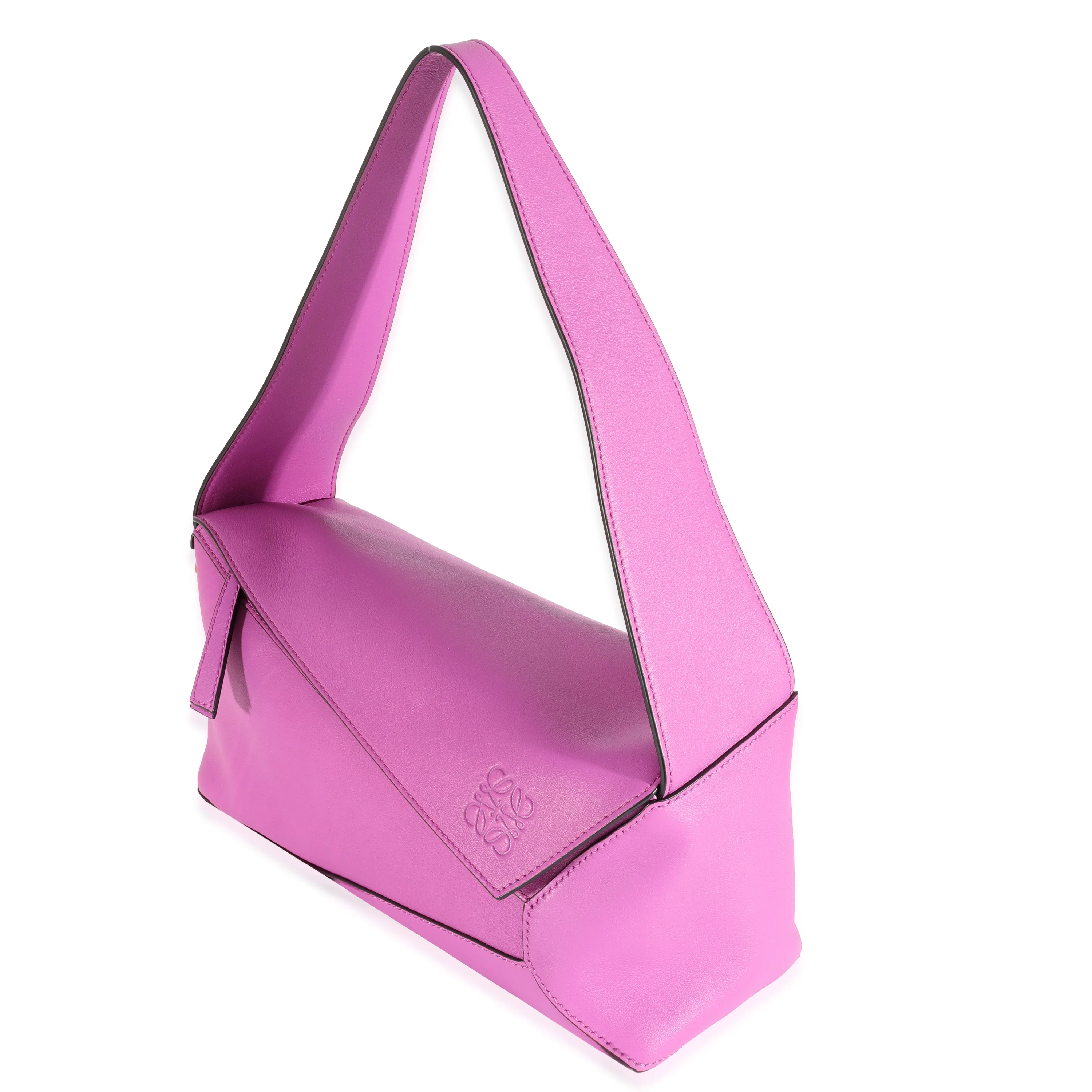Loewe Fuchsia Leather Puzzle Hobo - Image 2