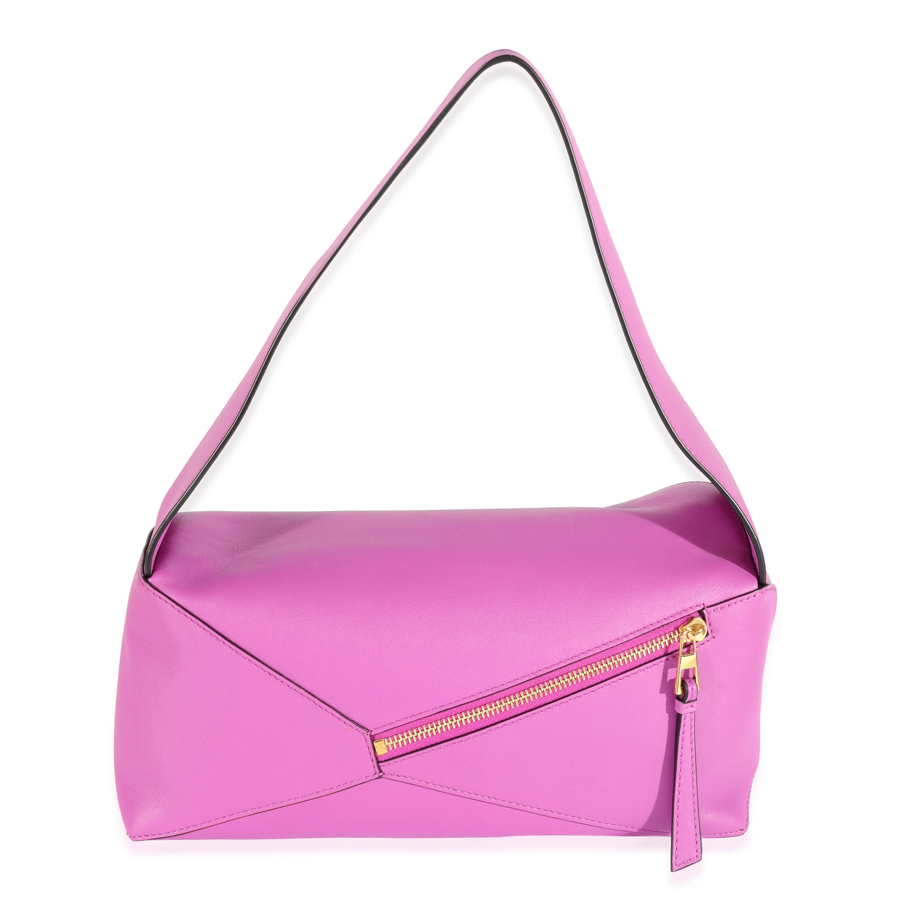 Loewe Fuchsia Leather Puzzle Hobo - Image 3