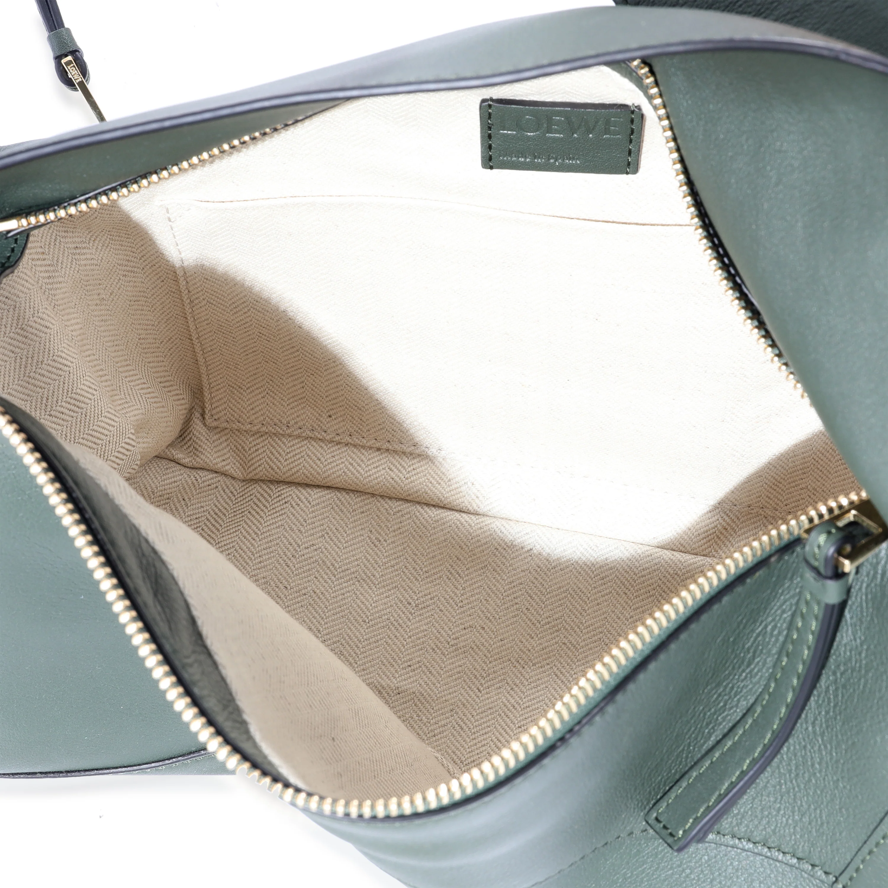 Khaki Leather Puzzle Hobo - Image 4