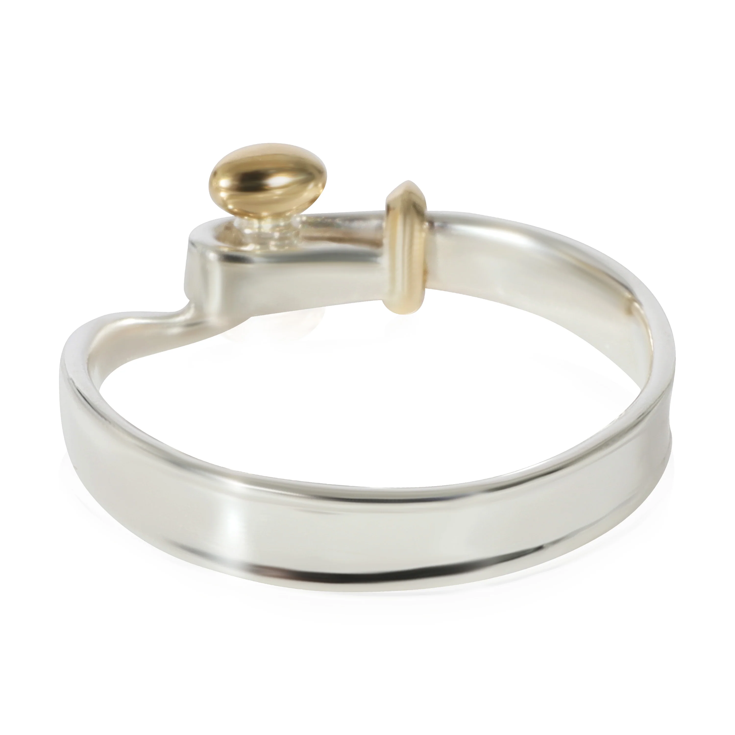 Georg Jensen Hook Ring in 18k Yellow Gold/Sterling Silver - Image 3