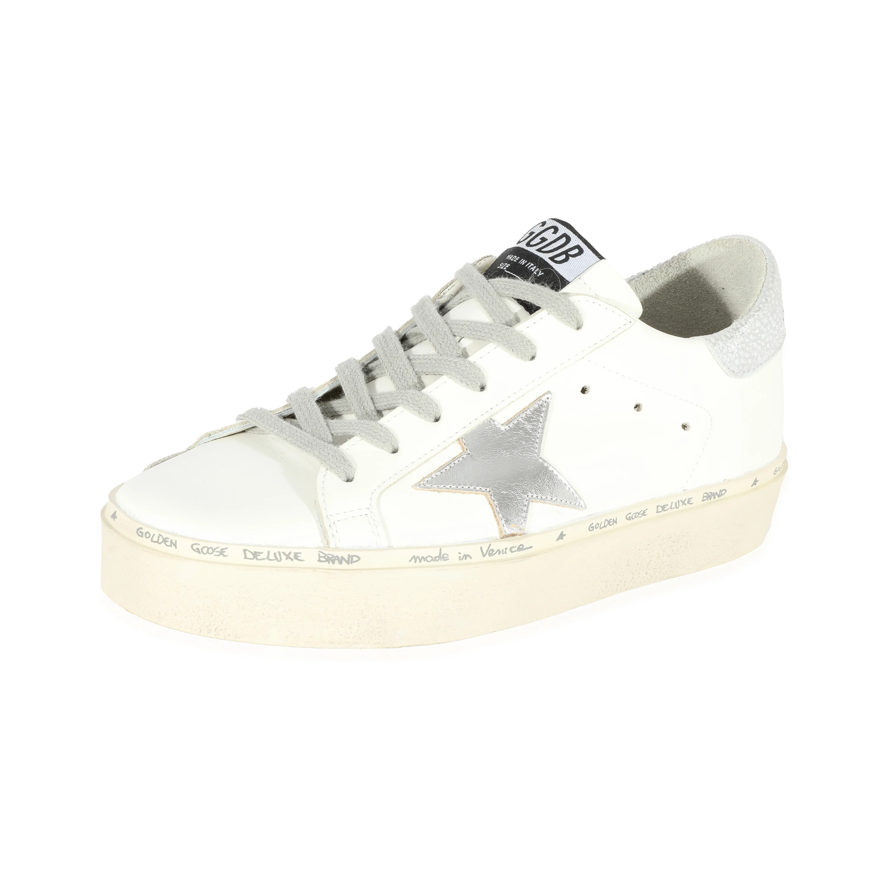 Golden Goose White Leather Hi Star - Image 2