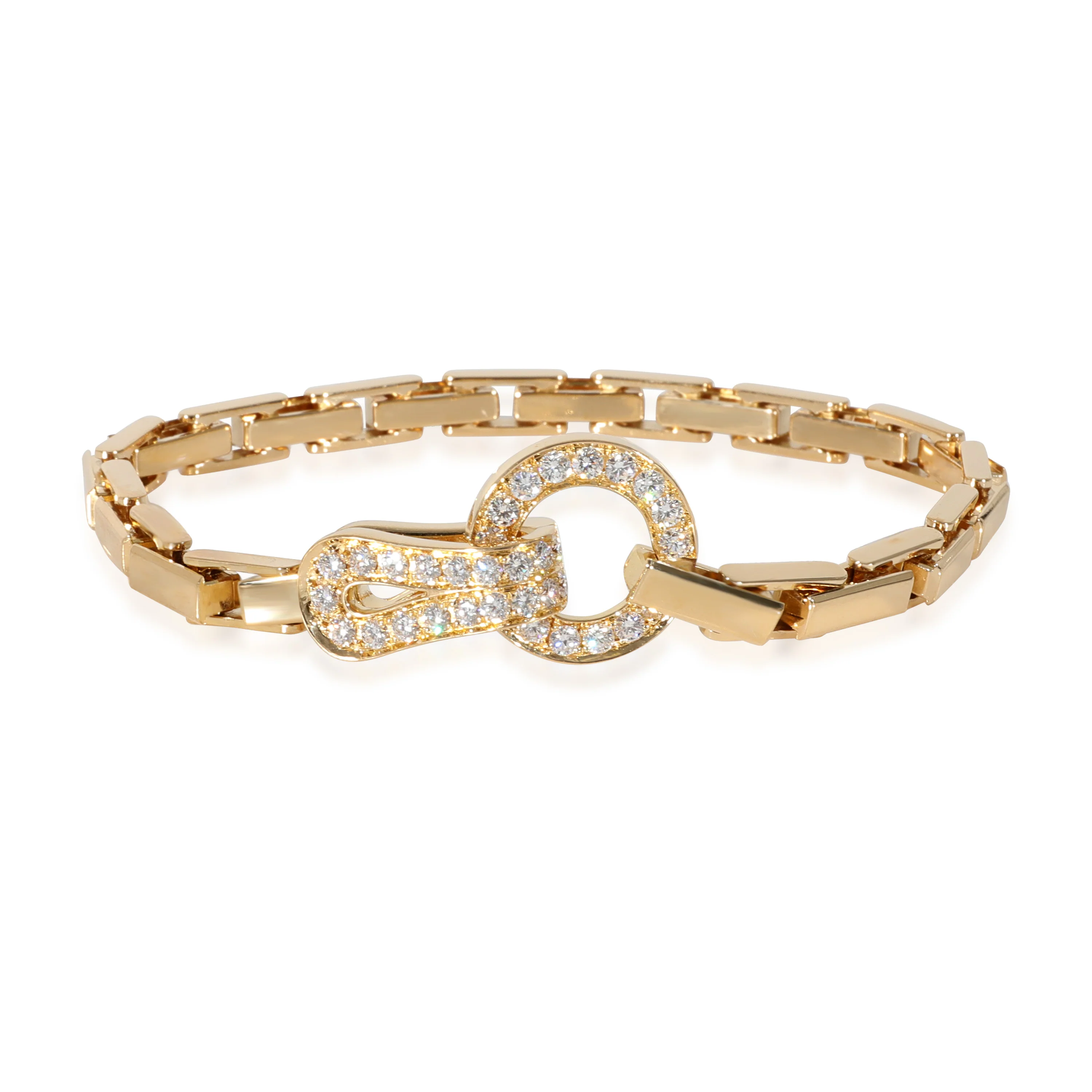 Cartier Agrafe Diamond Bracelet in 18k Yellow Gold 1.13 CTW