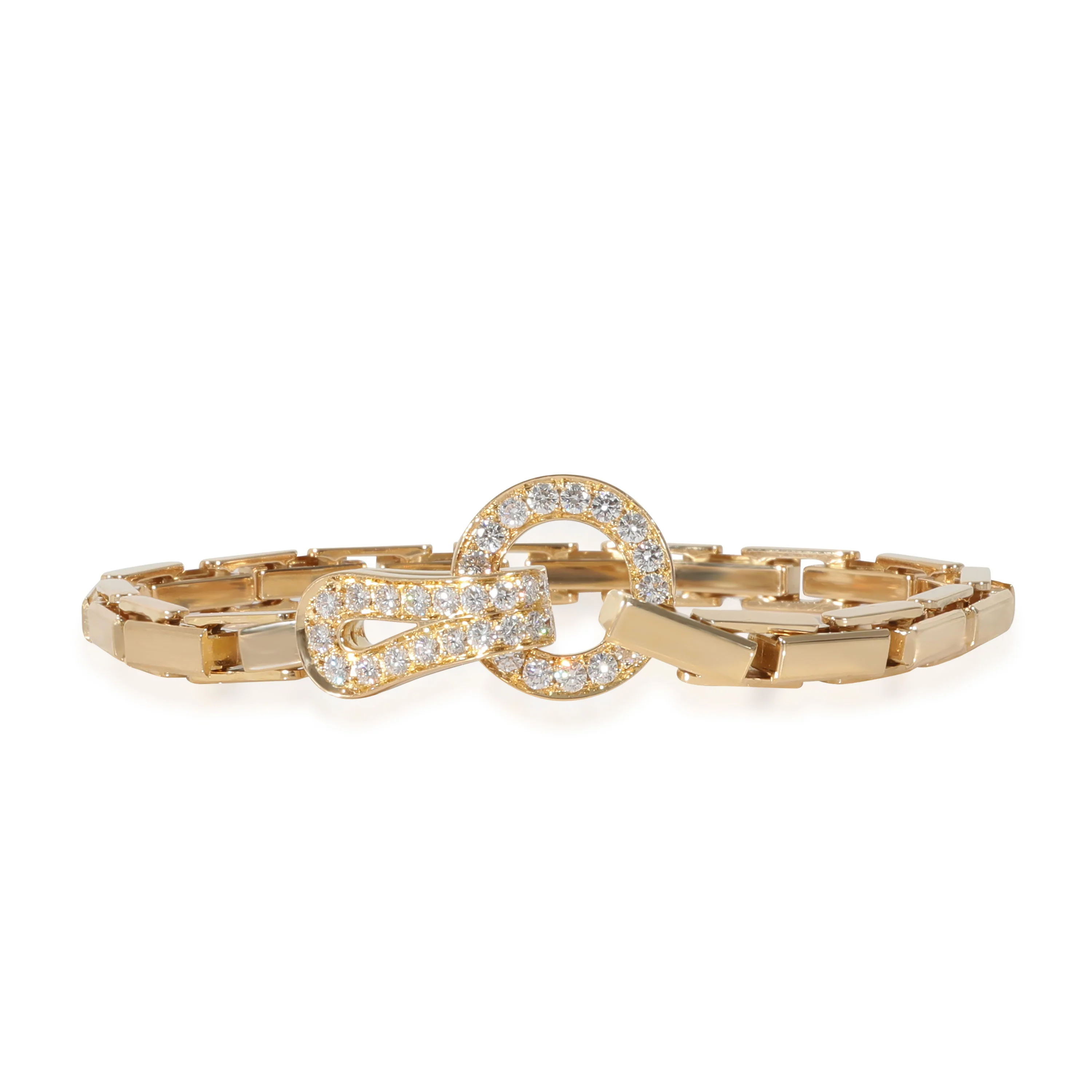 Cartier Agrafe Diamond Bracelet in 18k Yellow Gold 1.13 CTW - Image 8