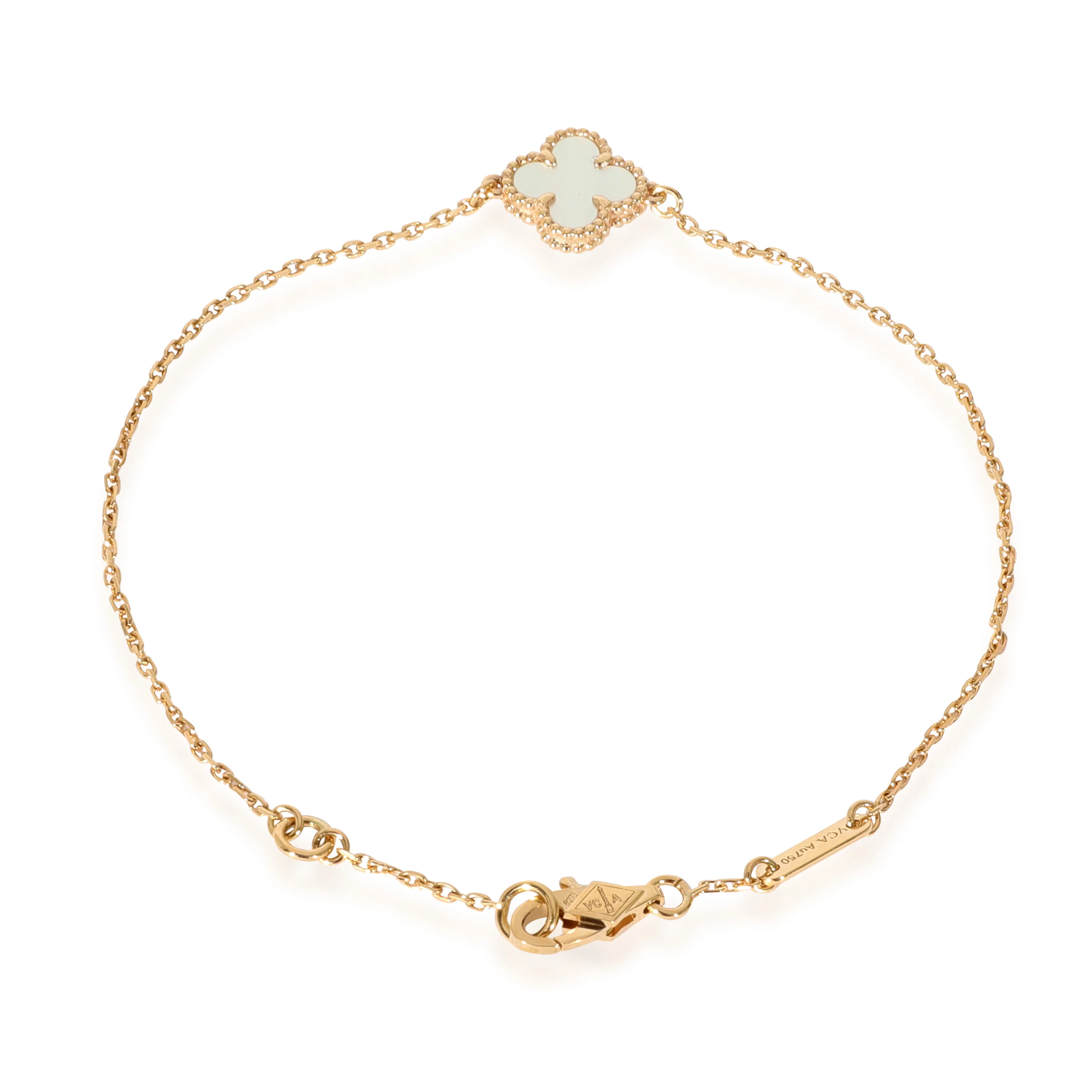 Van Cleef & Arpels Sweet Alhambra Mother Of Pearl Bracelet in 18k Yellow Gold - Image 3