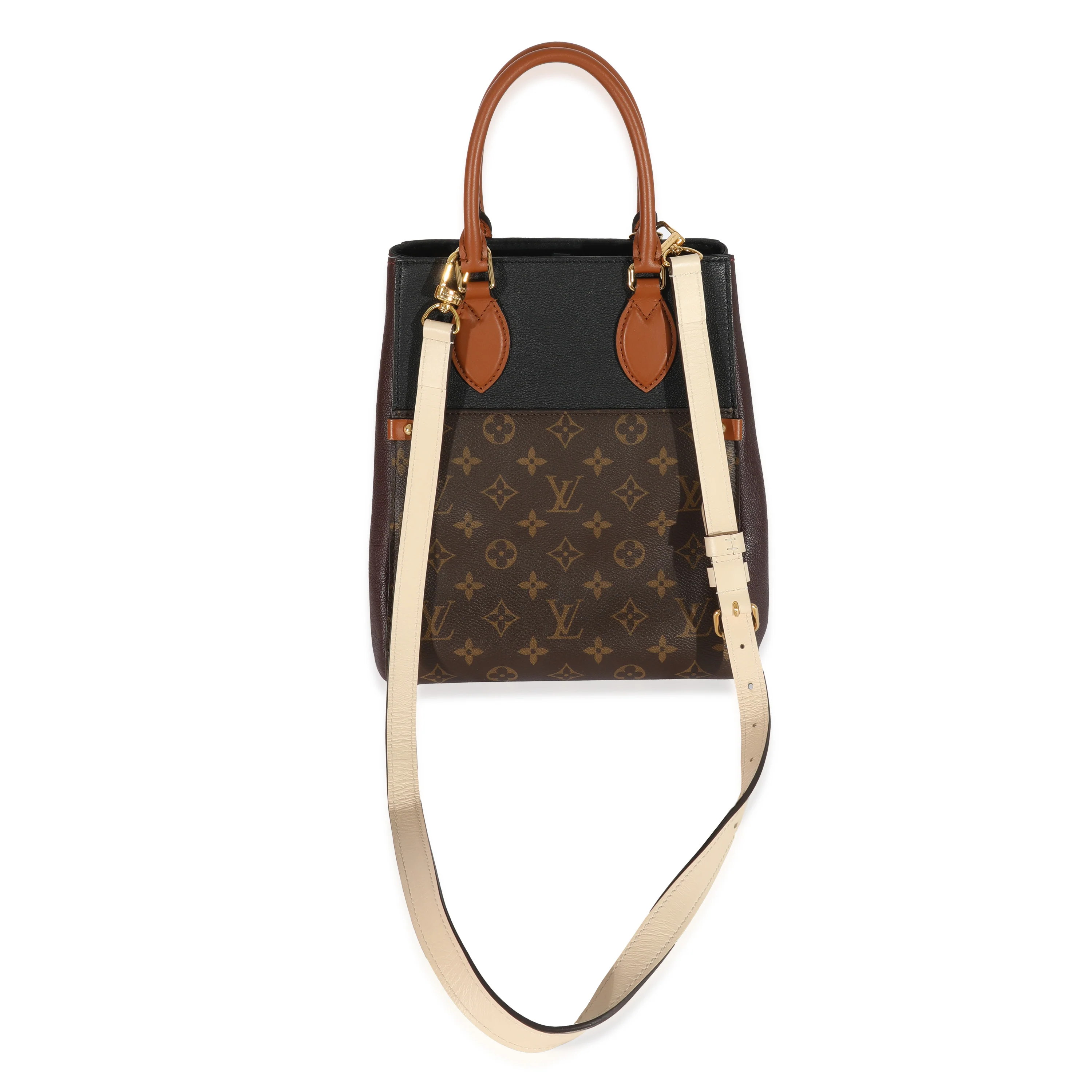 Monogram Leather Fold Tote MM - Image 3