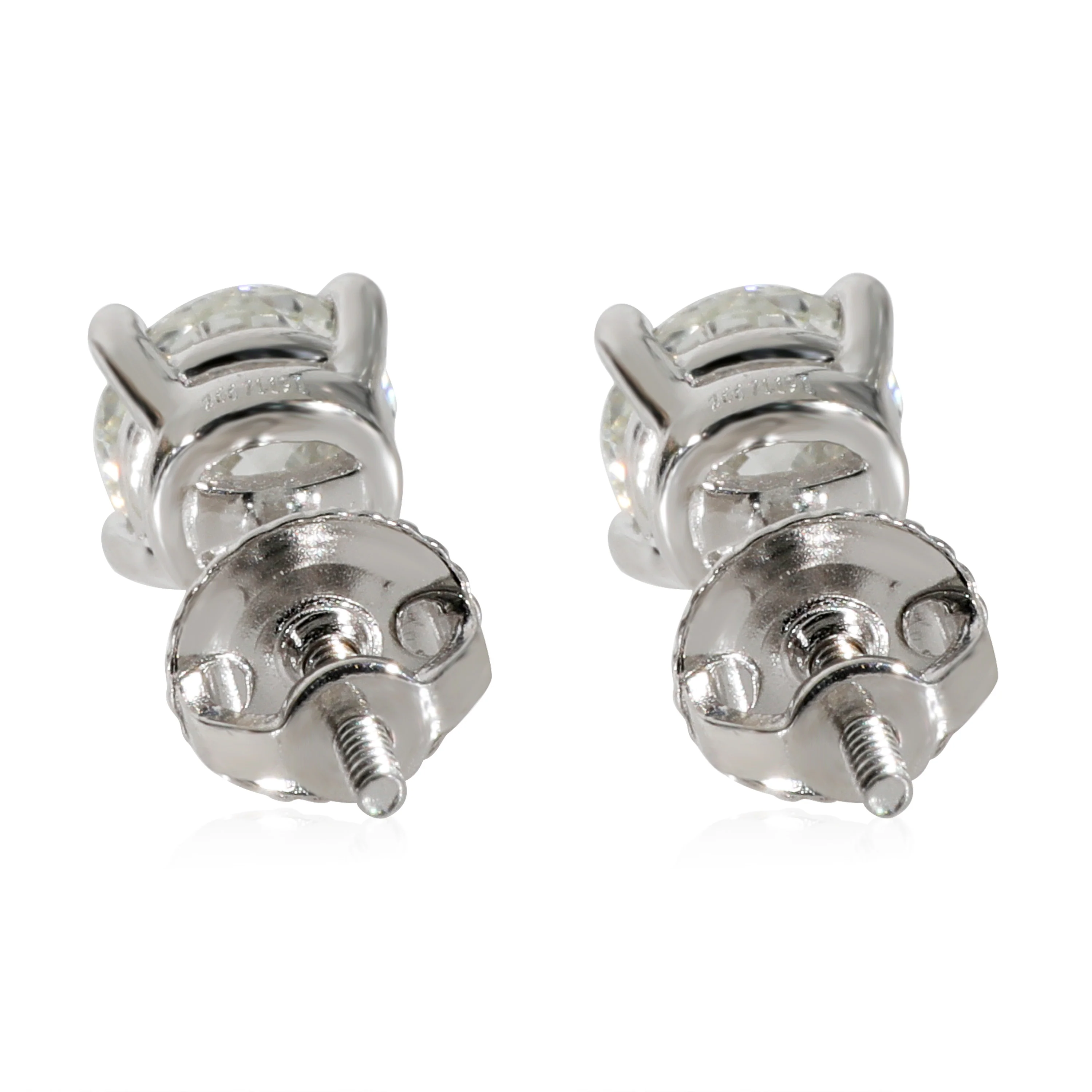 Tiffany & Co. Diamond Stud Earrings in Platinum H VS1-VS2 1.42 CTW - Image 4