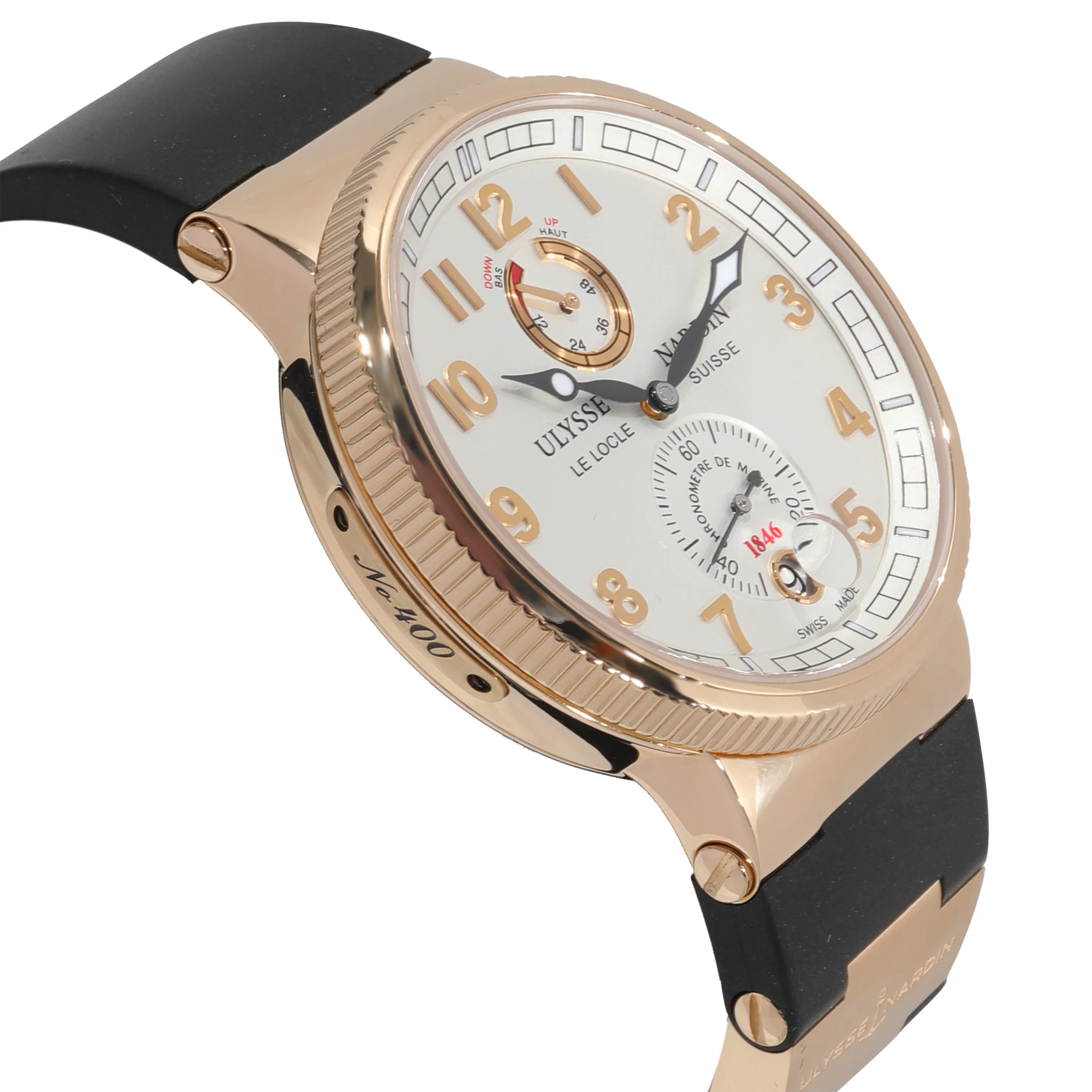 Ulysse Nardin Marine Chronometer 1186-126-3-61 Mens Watch in 18kt Rose Gold - Image 2