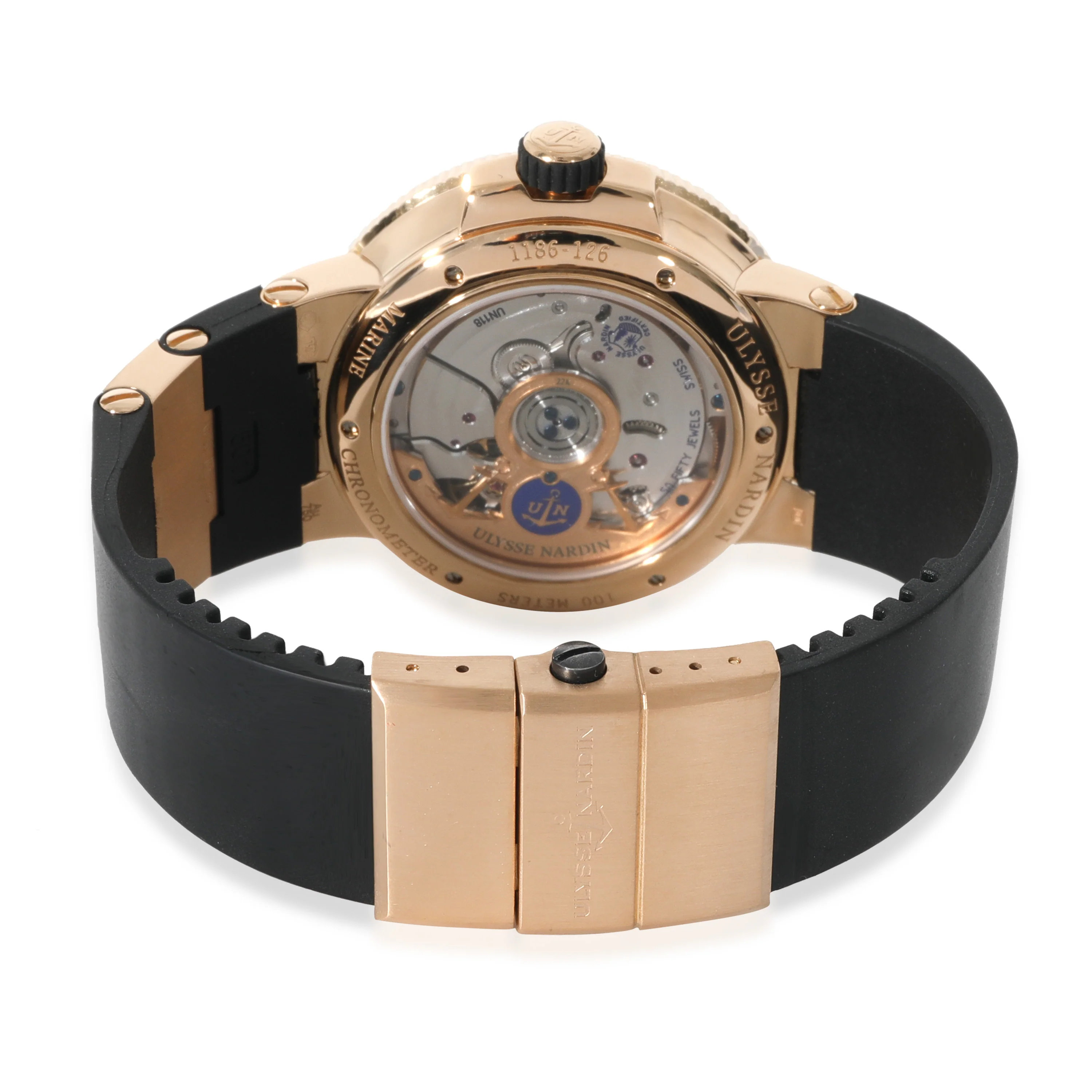 Ulysse Nardin Marine Chronometer 1186-126-3-61 Mens Watch in 18kt Rose Gold - Image 4