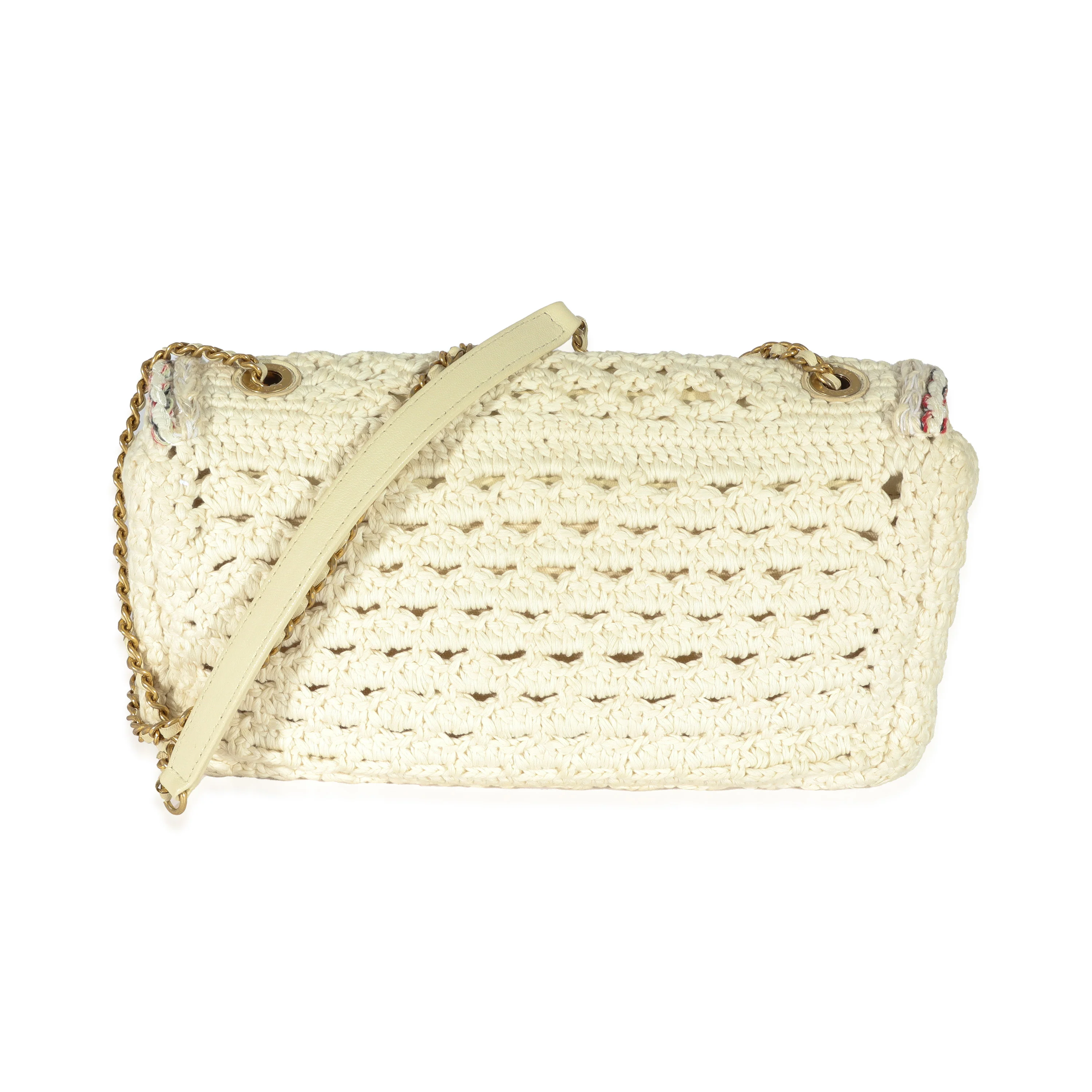 Chanel Beige Crochet Cayo Coco Flap Bag - Image 3