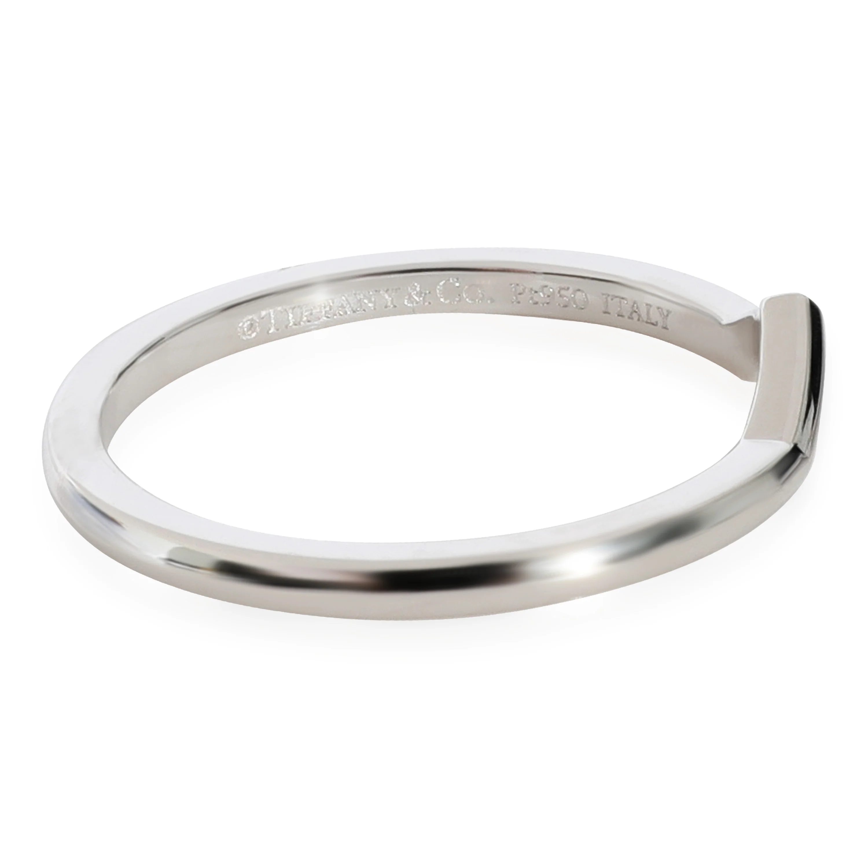 The Tiffany Setting V Band Ring Band in Platinum - Image 3