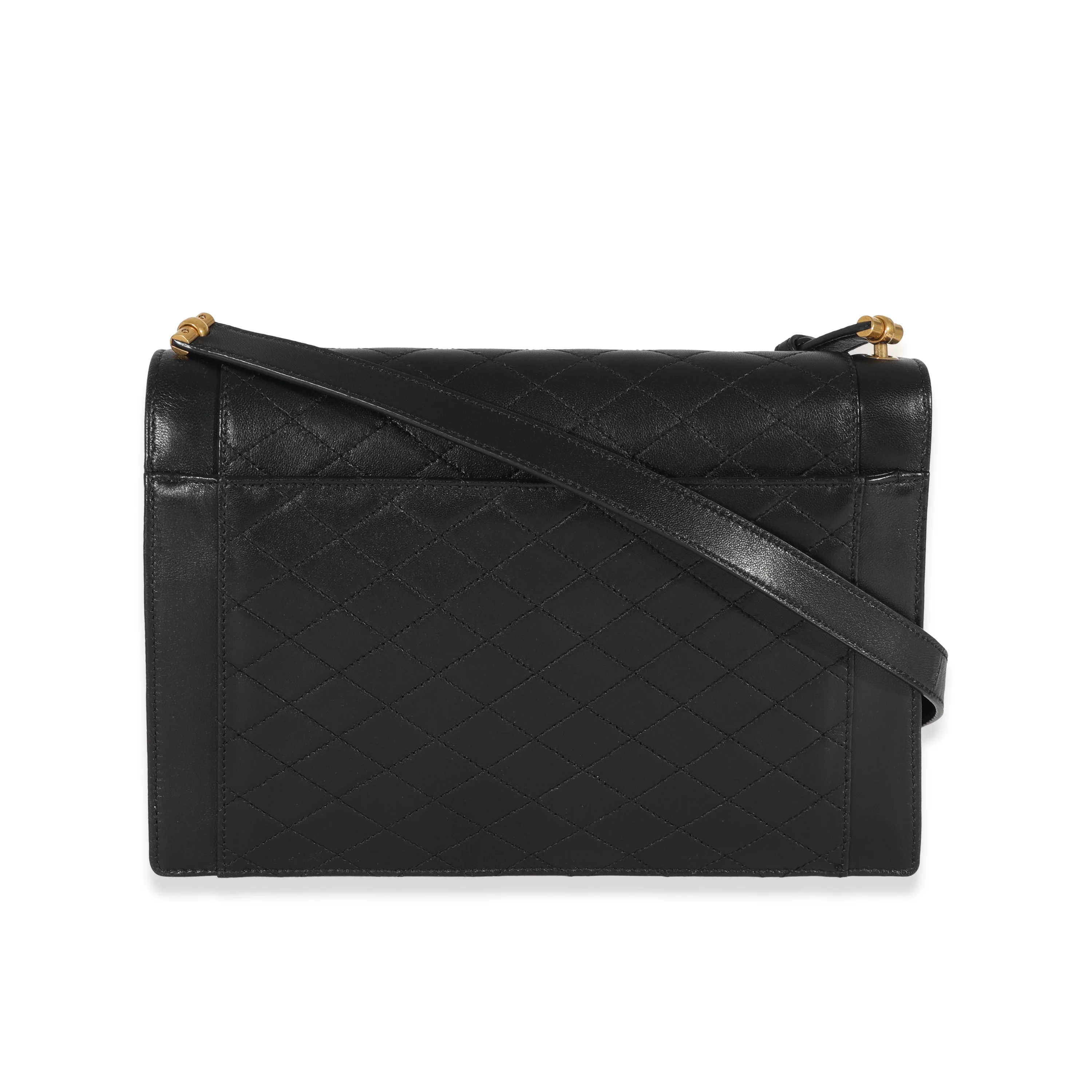 Saint Laurent Black Quilted Leather Medium Gaby - Image 3