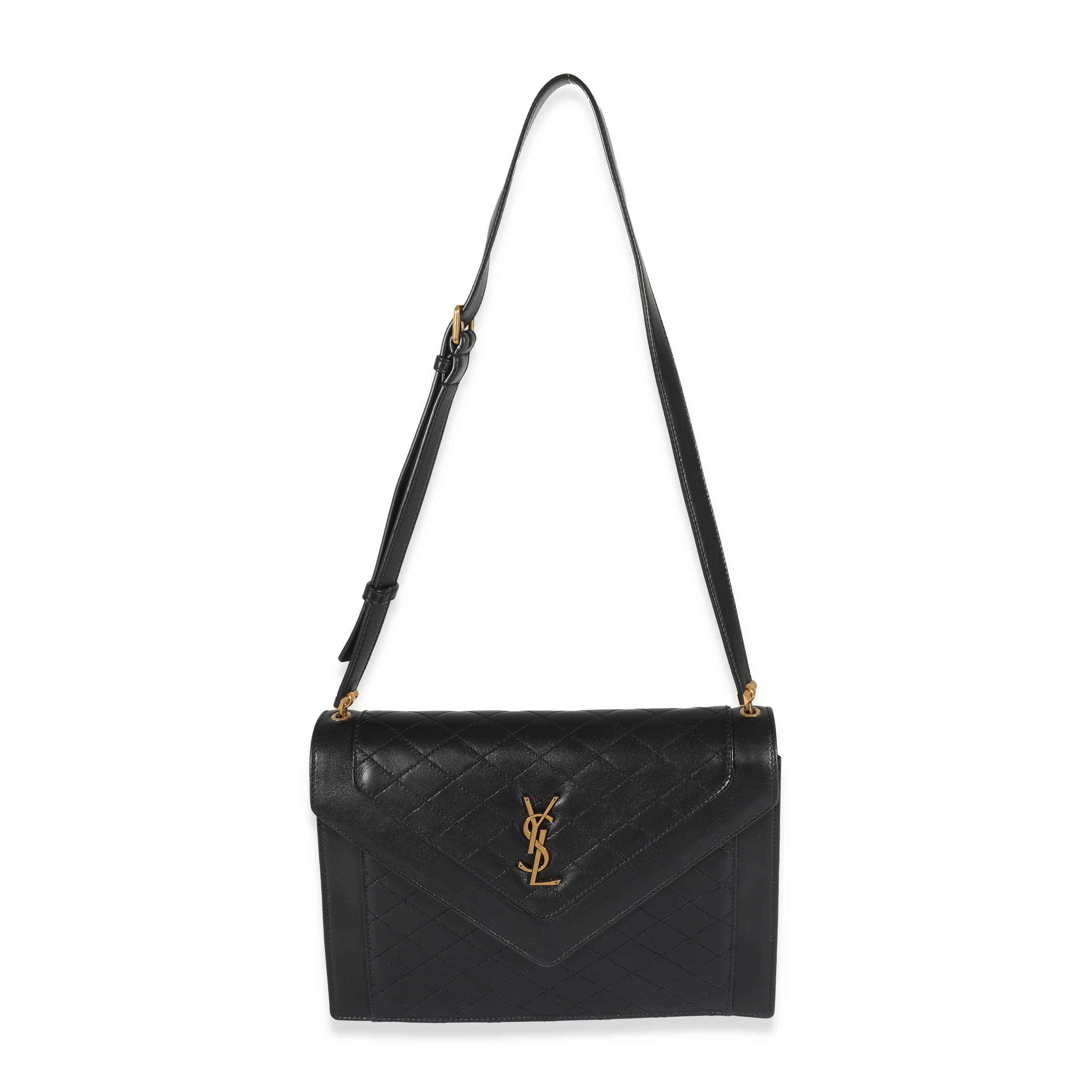 Saint Laurent Black Quilted Leather Medium Gaby - Image 4