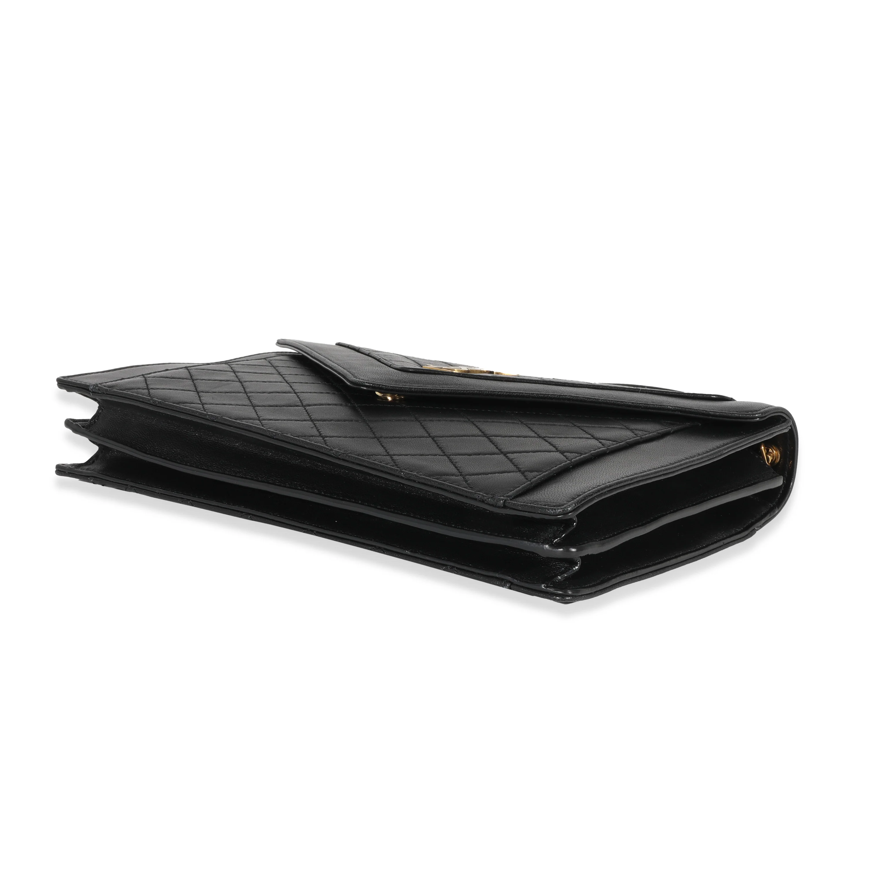 Saint Laurent Black Quilted Leather Medium Gaby - Image 7