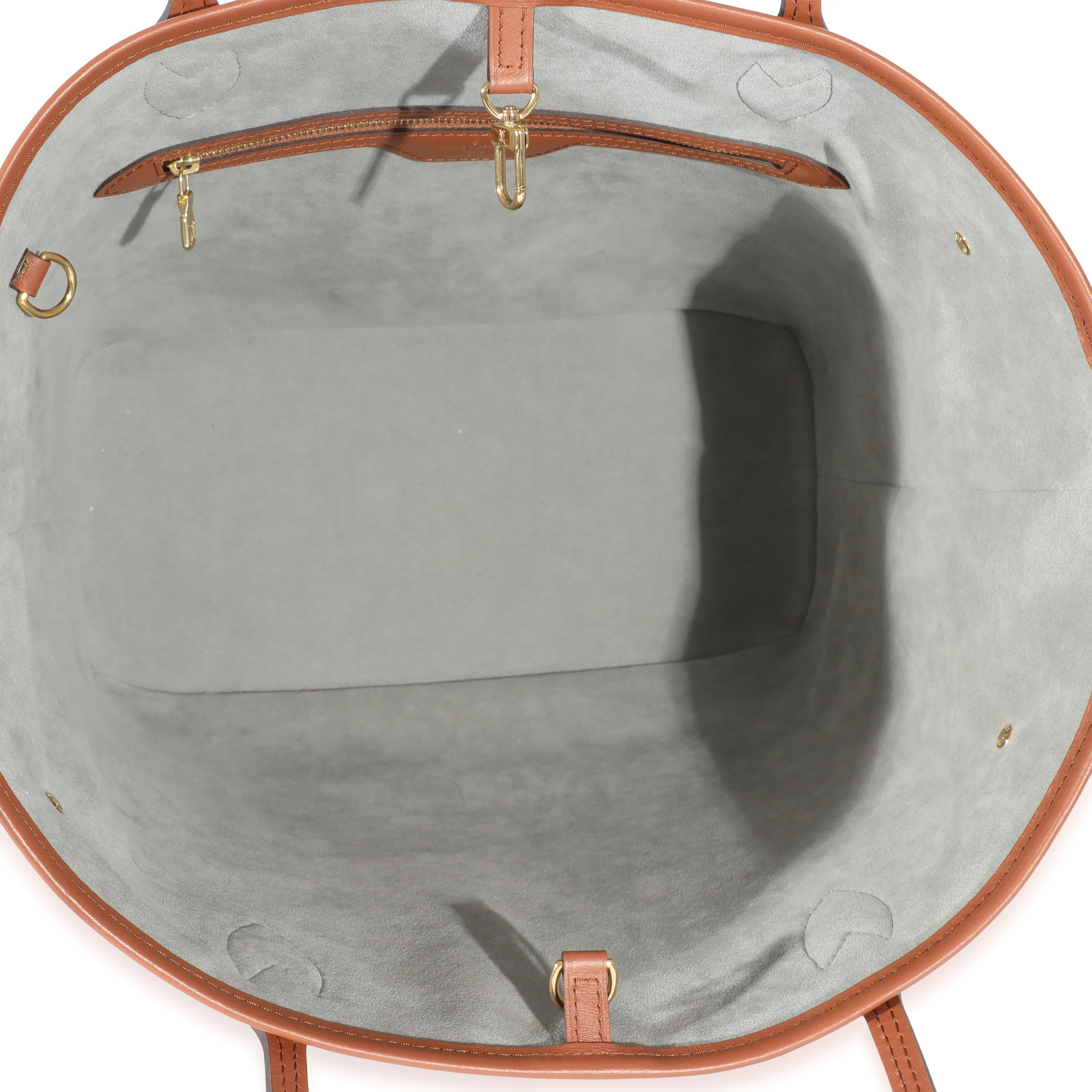 Grey Pink Metallic Monogram Garden Neverfull MM - Image 4