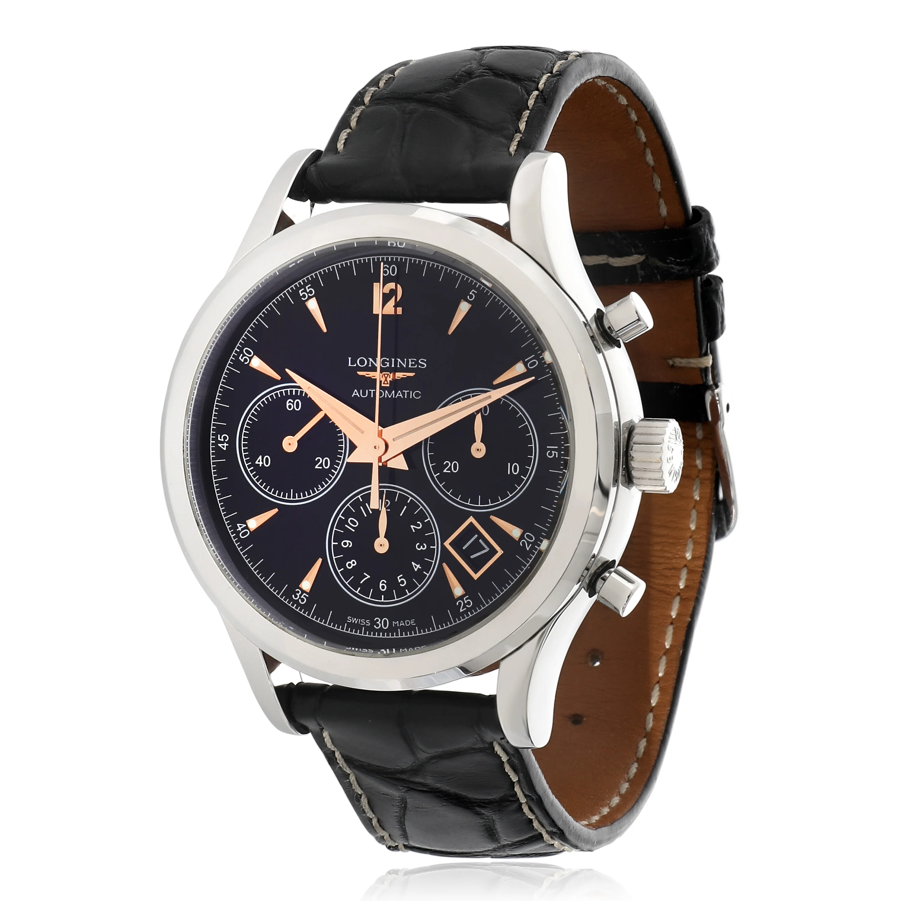 Longines Heritage Chrono L2.750.4 Mens Watch in Stainless Steel