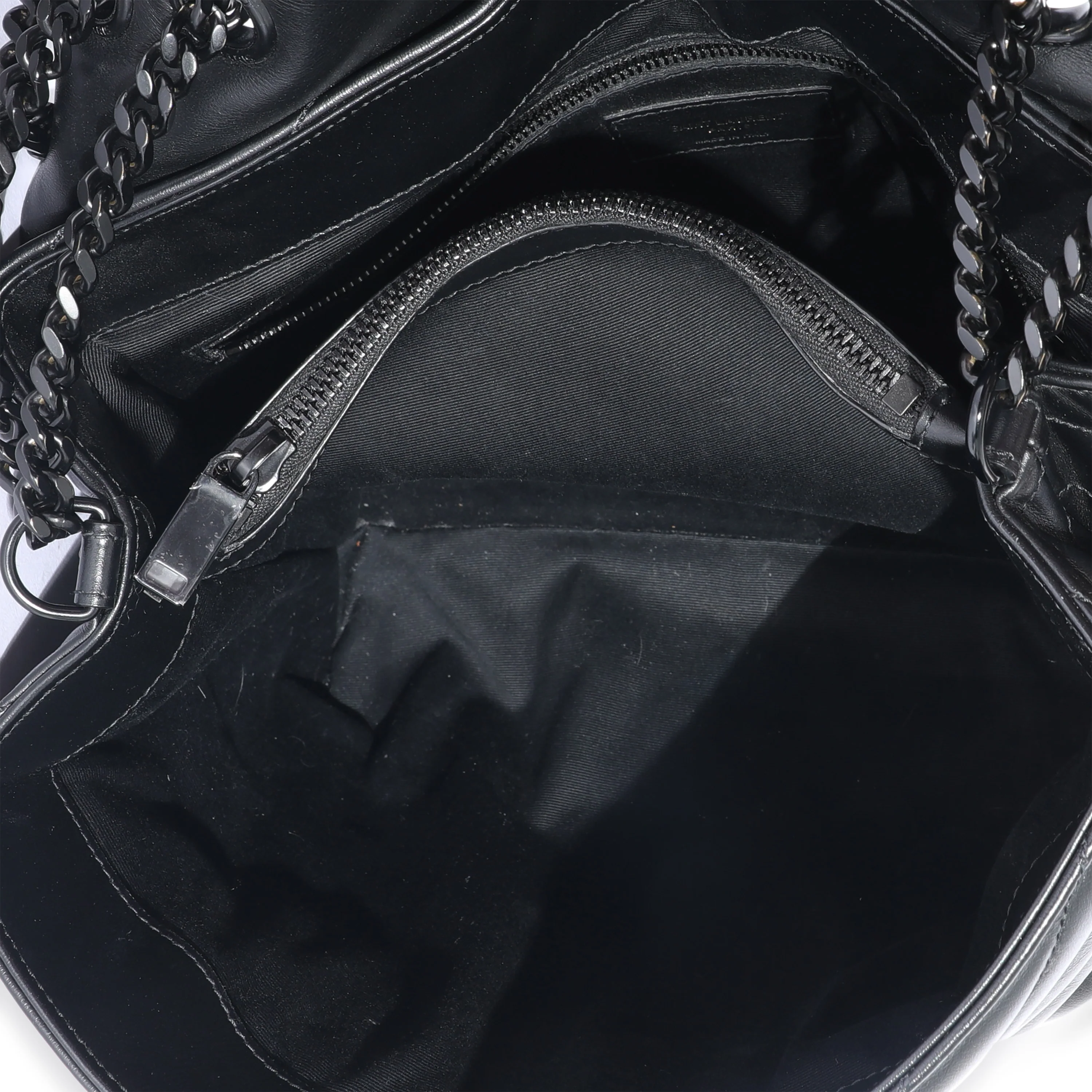 Saint Laurent Black Matelassé Leather Medium Loulou Bag - Image 8
