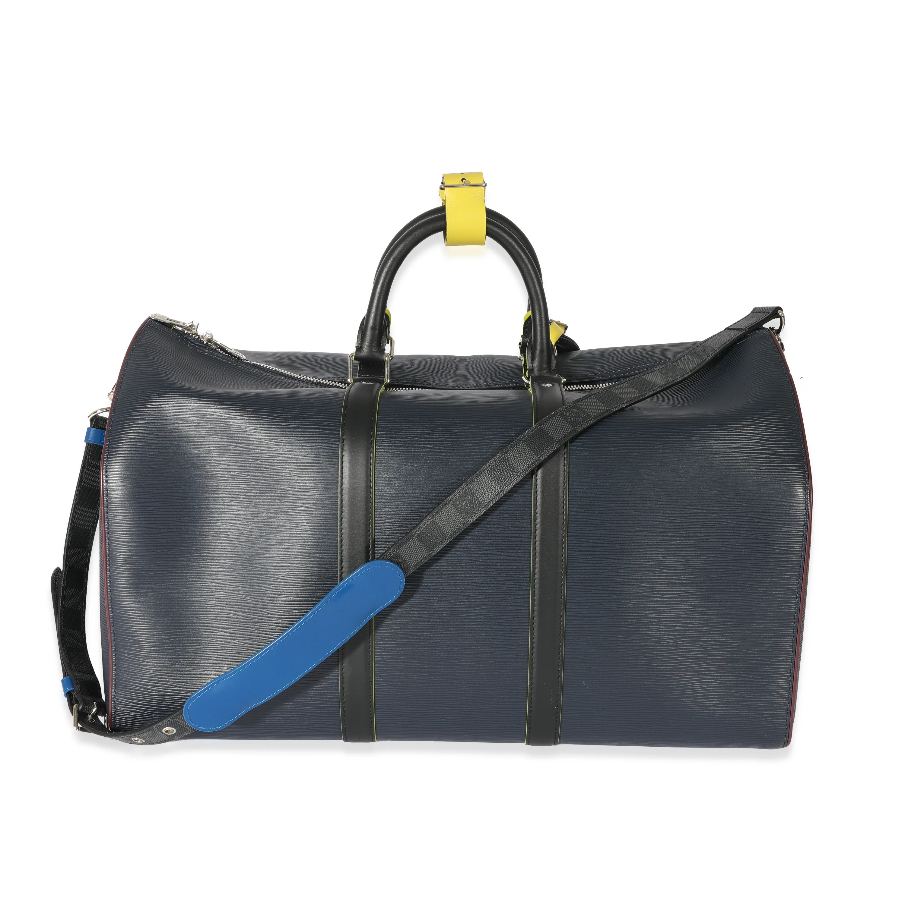 Marine Epi Leather Patchwork Graphite Keepall 50 - Image 2