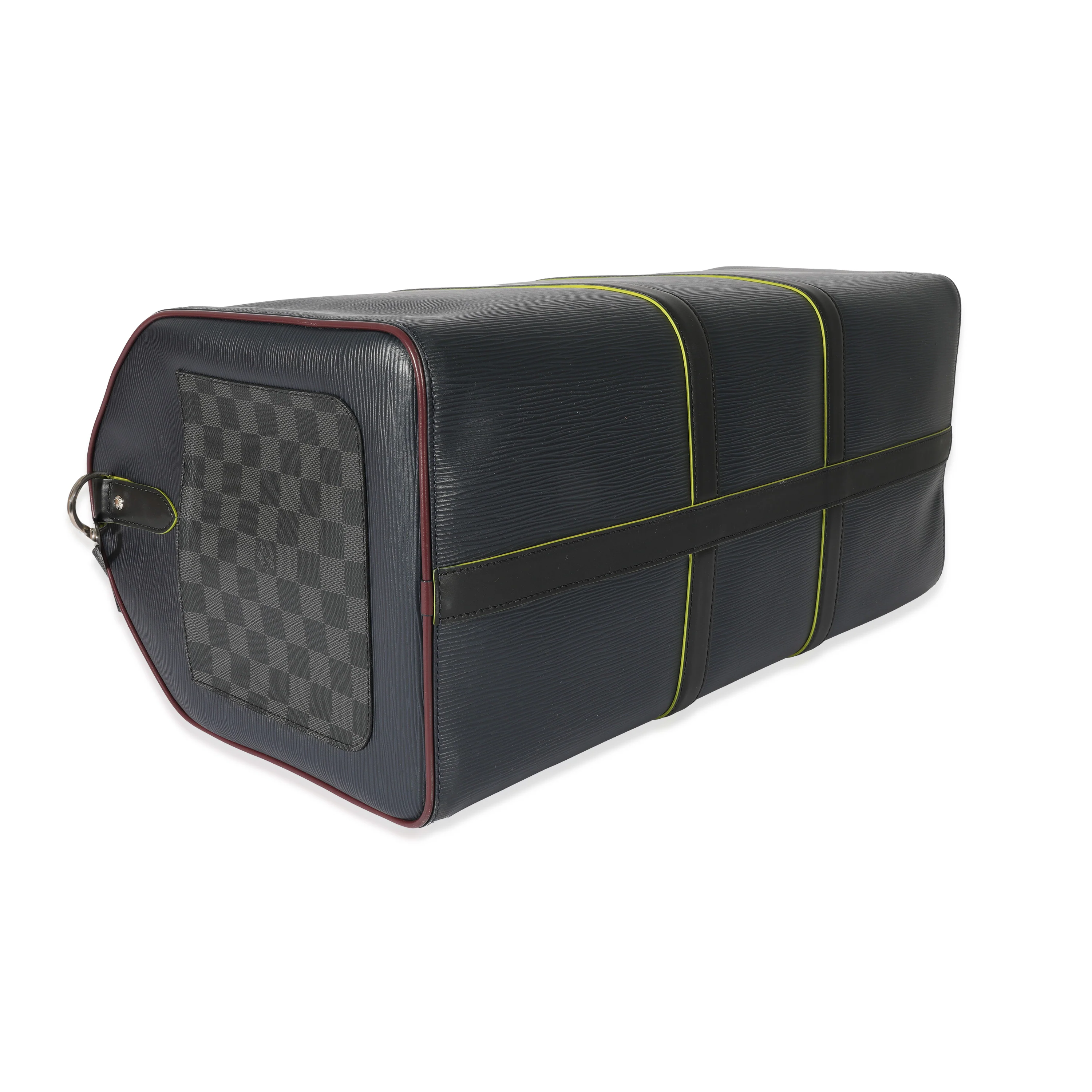 Marine Epi Leather Patchwork Graphite Keepall 50 - Image 4
