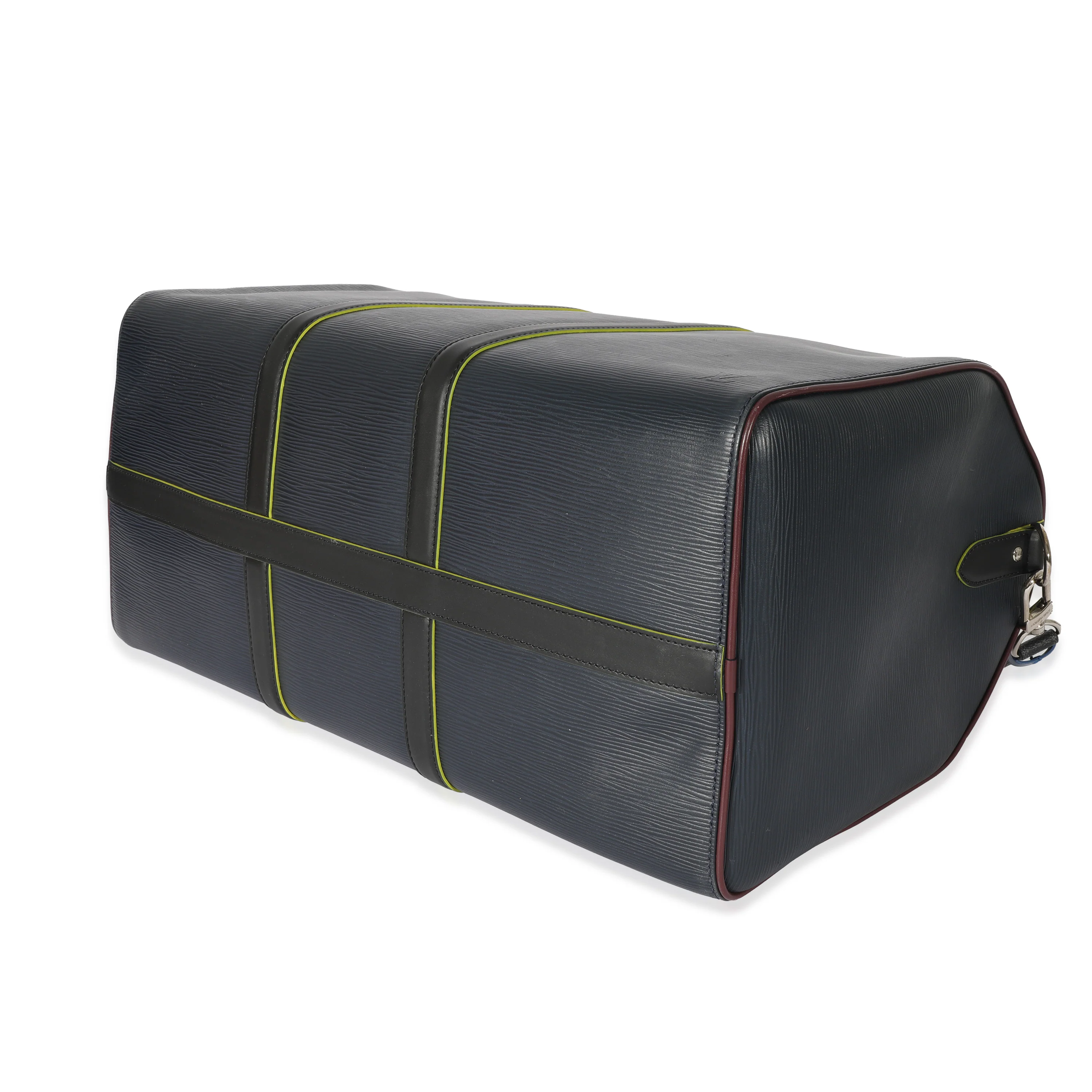 Marine Epi Leather Patchwork Graphite Keepall 50 - Image 7