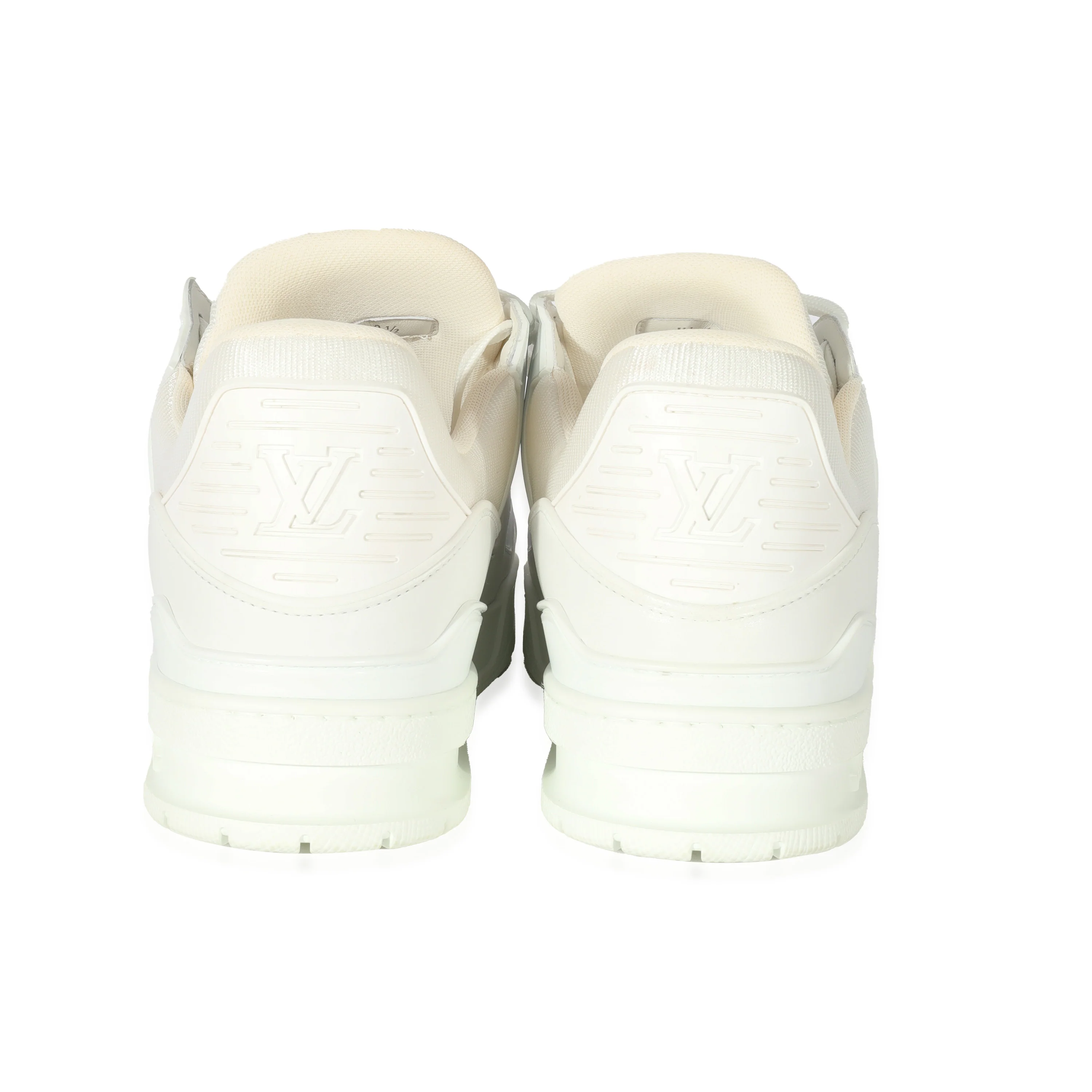 Louis Vuitton White Leather LV Trainer Sneaker - Image 4