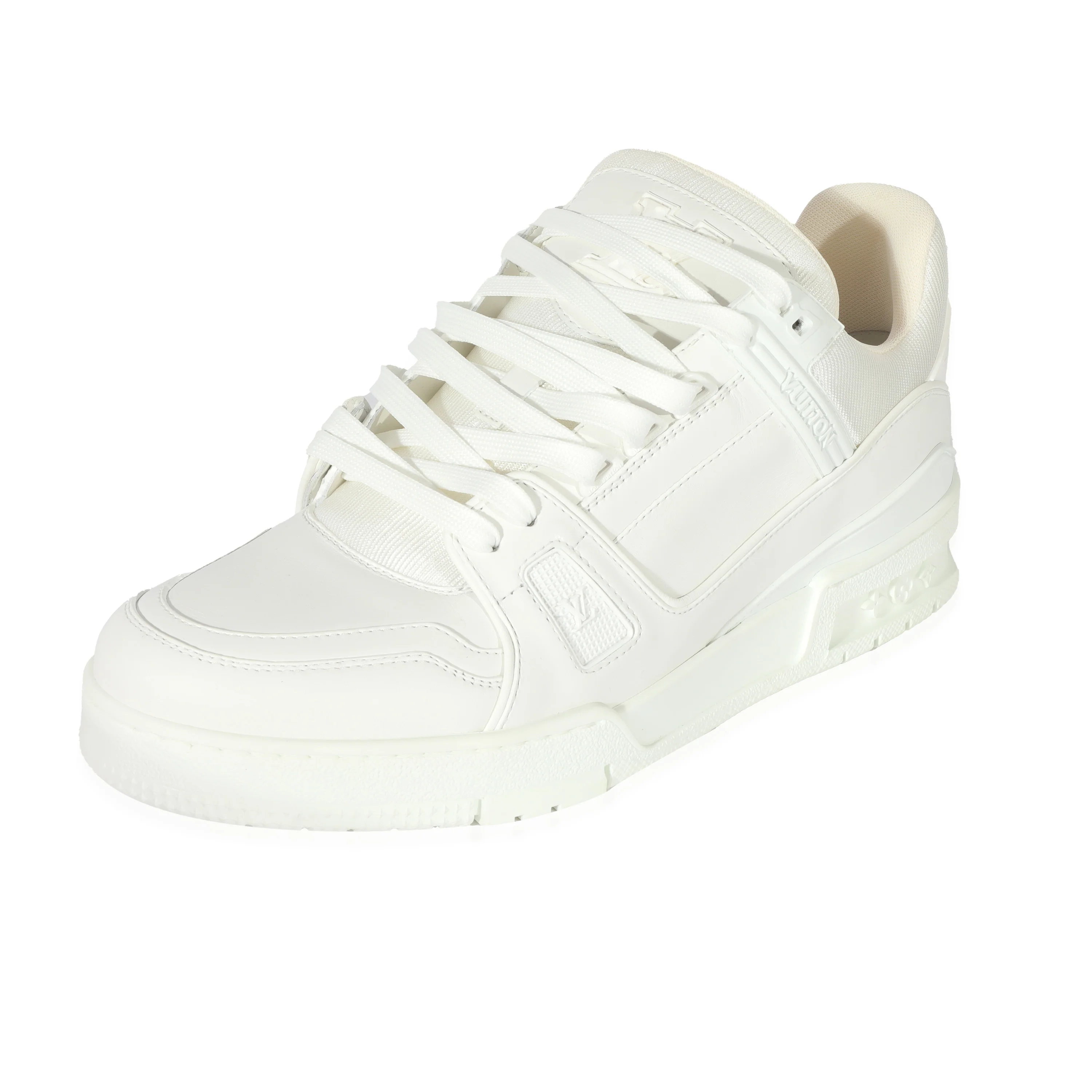 Louis Vuitton White Leather LV Trainer Sneaker - Image 6