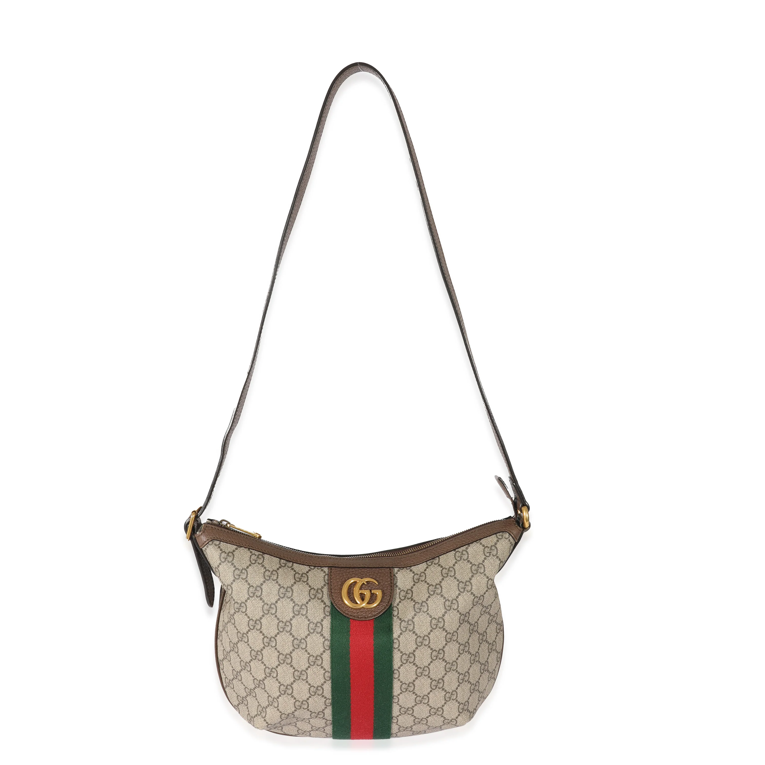 Gucci GG Supreme Web Small Ophidia Half Moon Hobo - Image 4