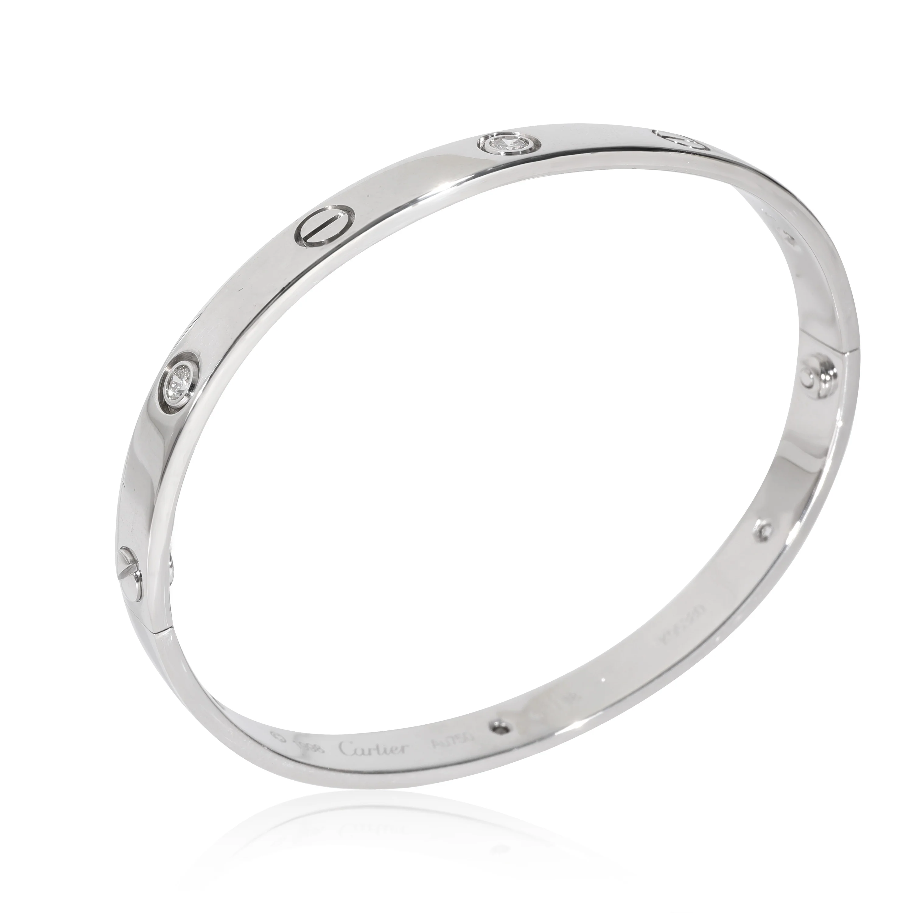 Cartier Love 6 Diamond Bracelet in 18k White Gold 0.54 CTW - Image 5