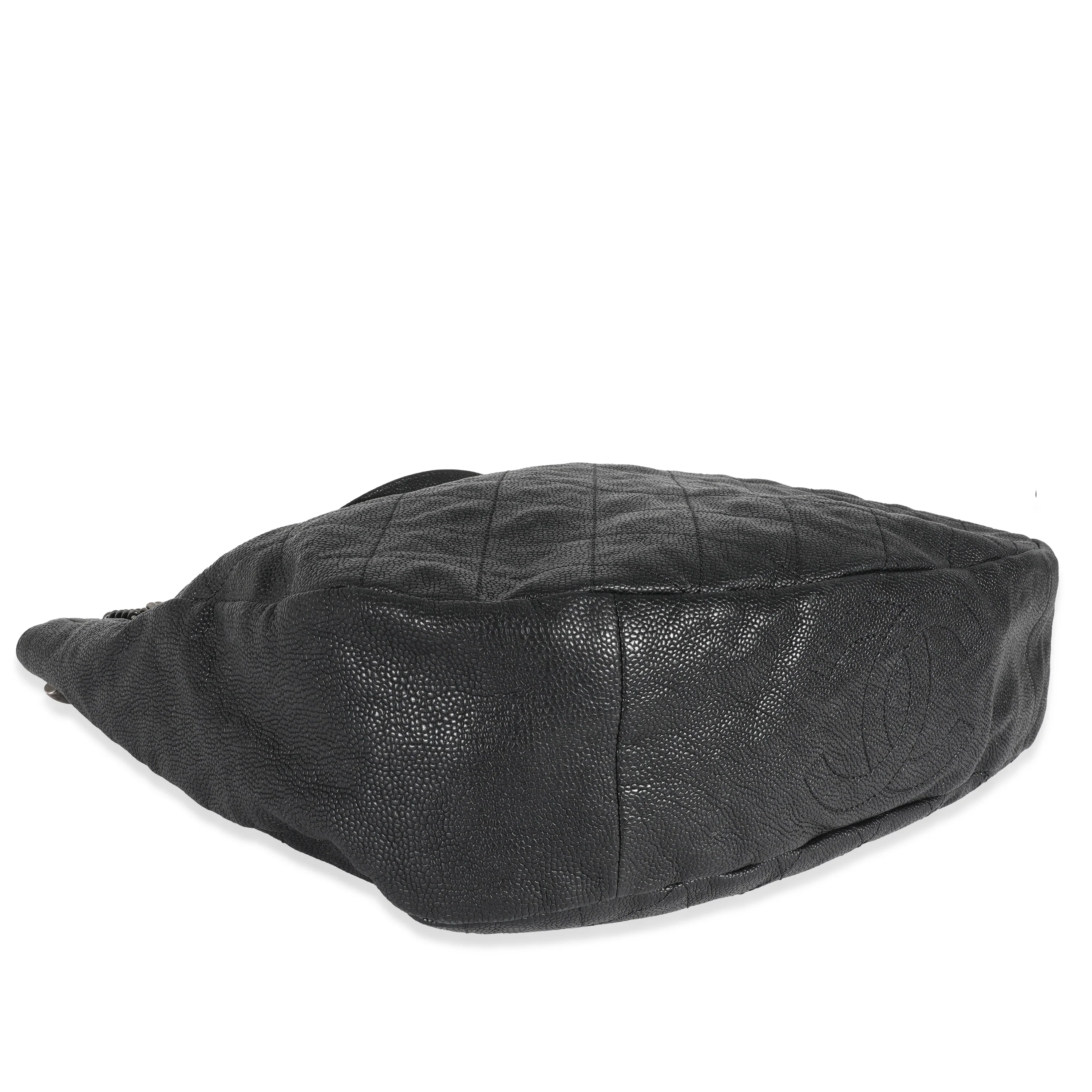 Chanel Black Caviar Coco Daily Hobo - Image 5