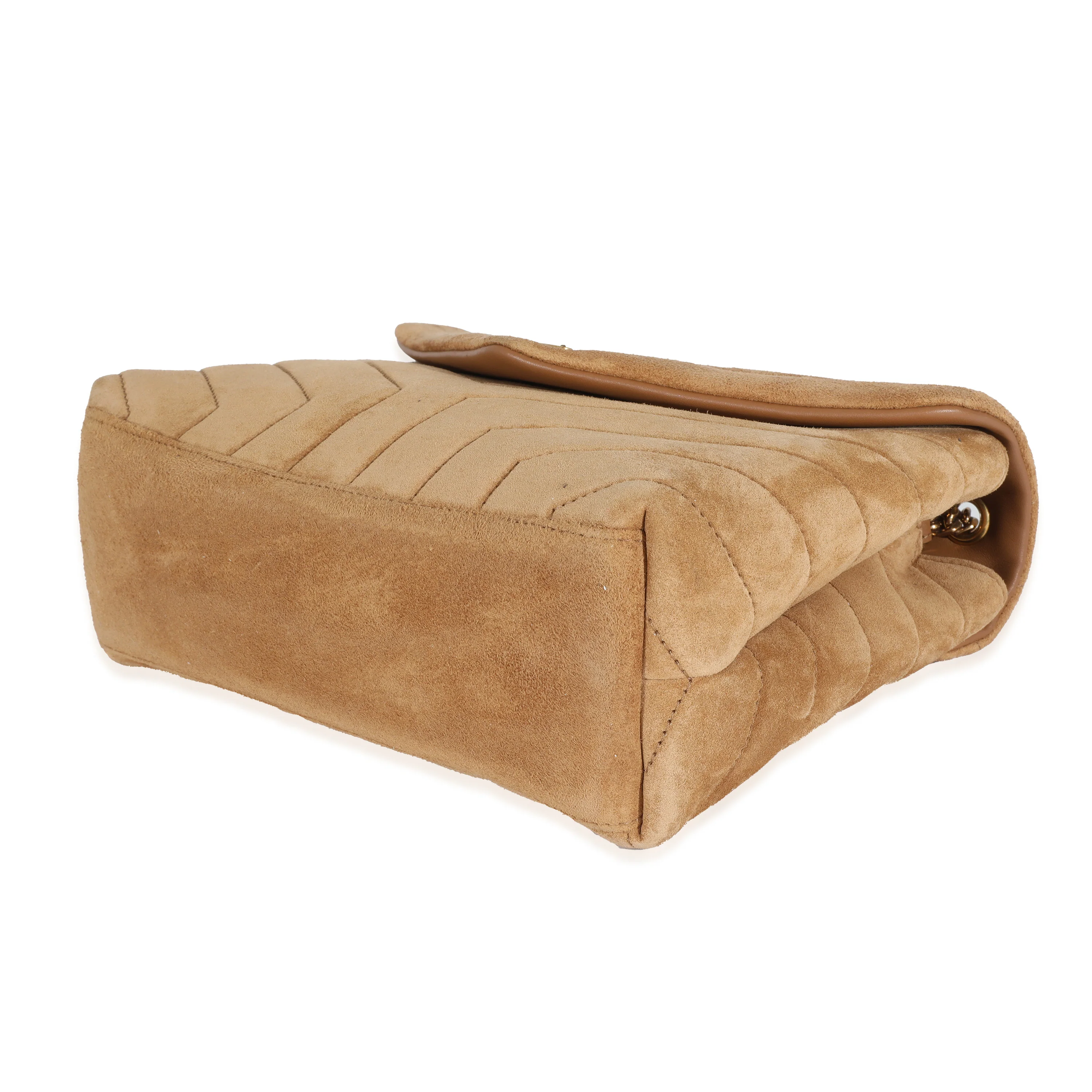 Saint Laurent Cinnamon Suede Small Loulou - Image 7