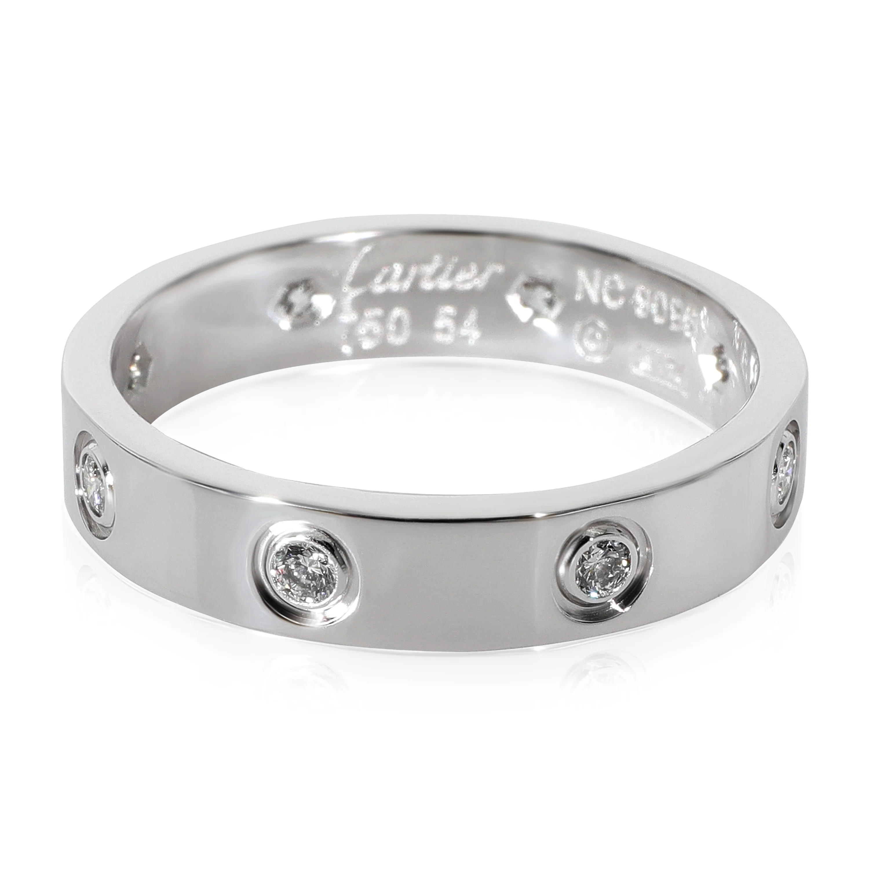 Cartier Love Diamond Wedding Band in 18k White Gold 0.19 CTW