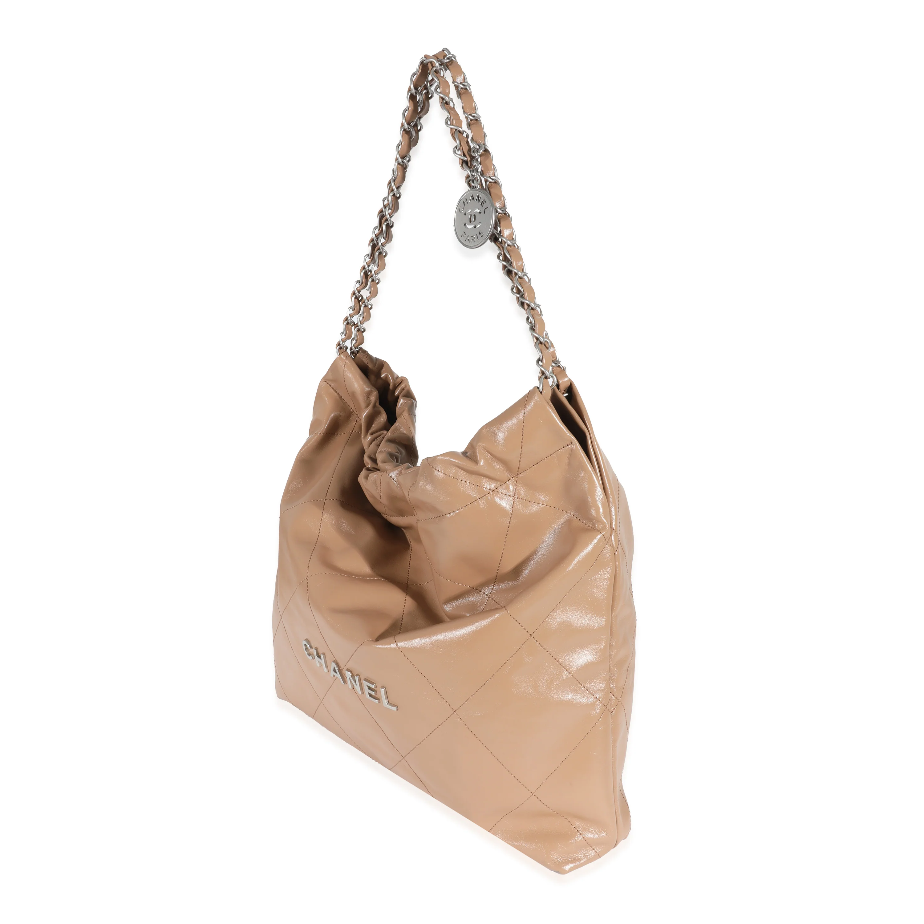 Chanel Beige Calfskin Chanel 22 Bag - Image 2