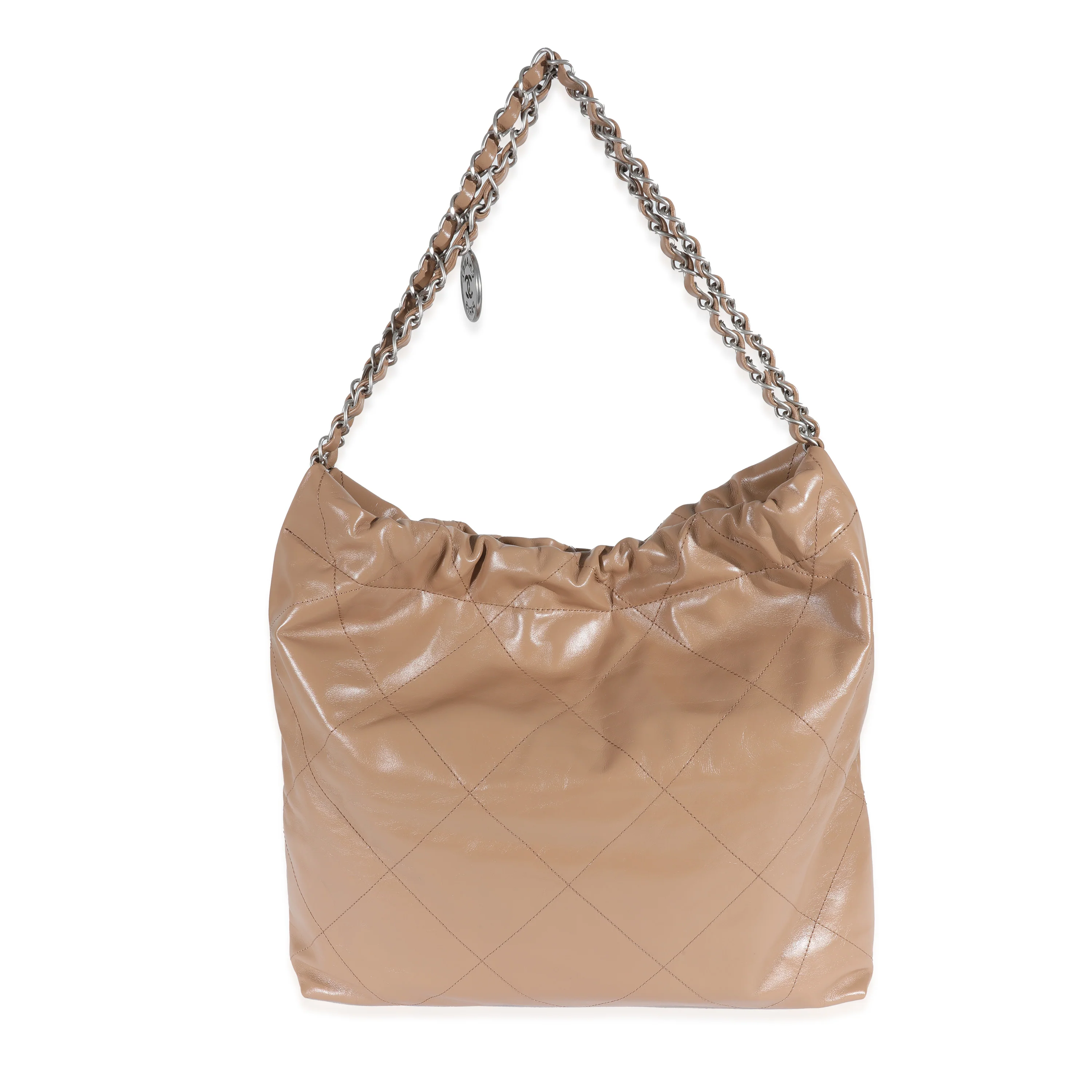 Chanel Beige Calfskin Chanel 22 Bag - Image 3
