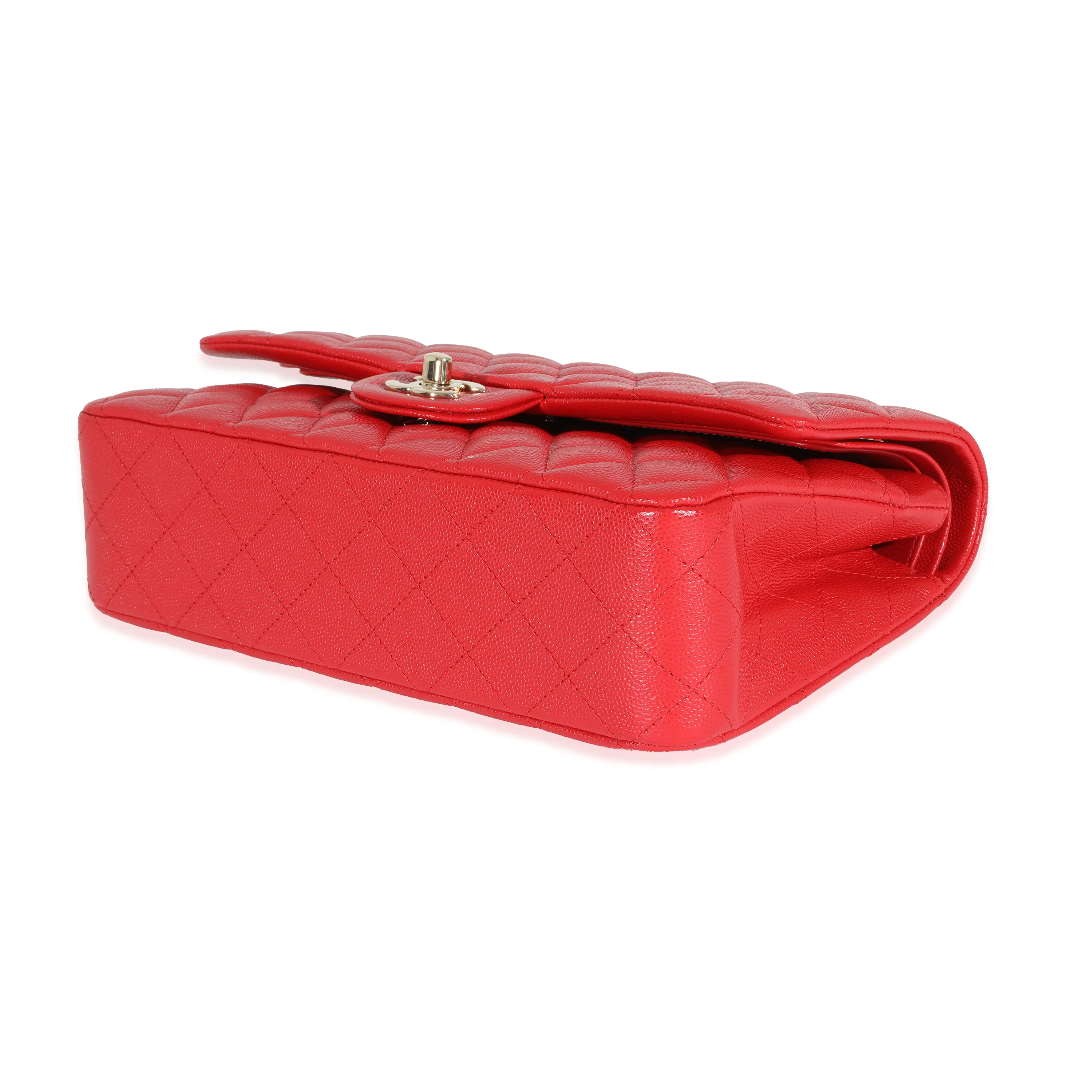 Chanel 21S Red Caviar Medium Classic Flap Bag - Image 7